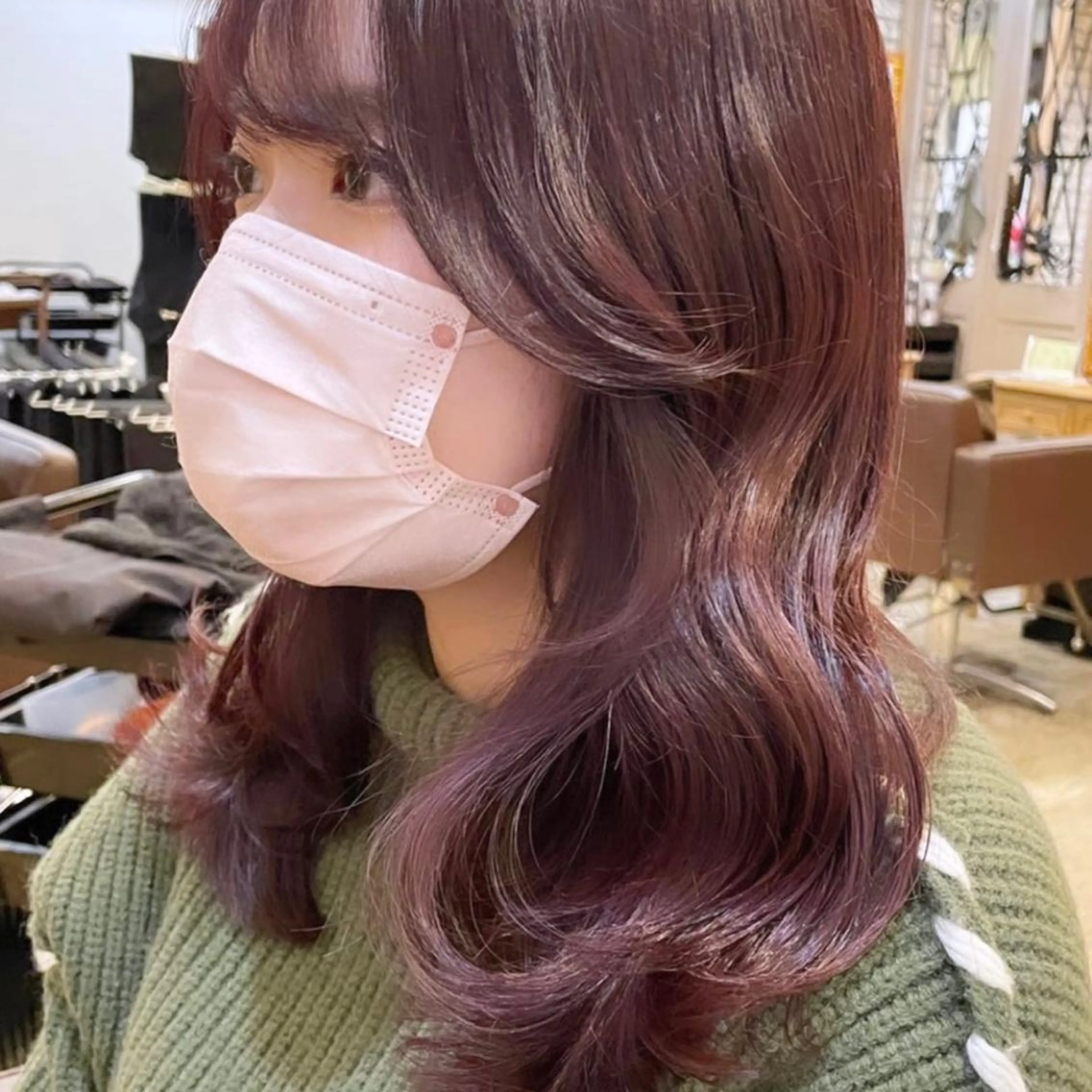ミディアム 縮毛矯正×韓国ヘア 🇰🇷小笠原のヘアスタイル
