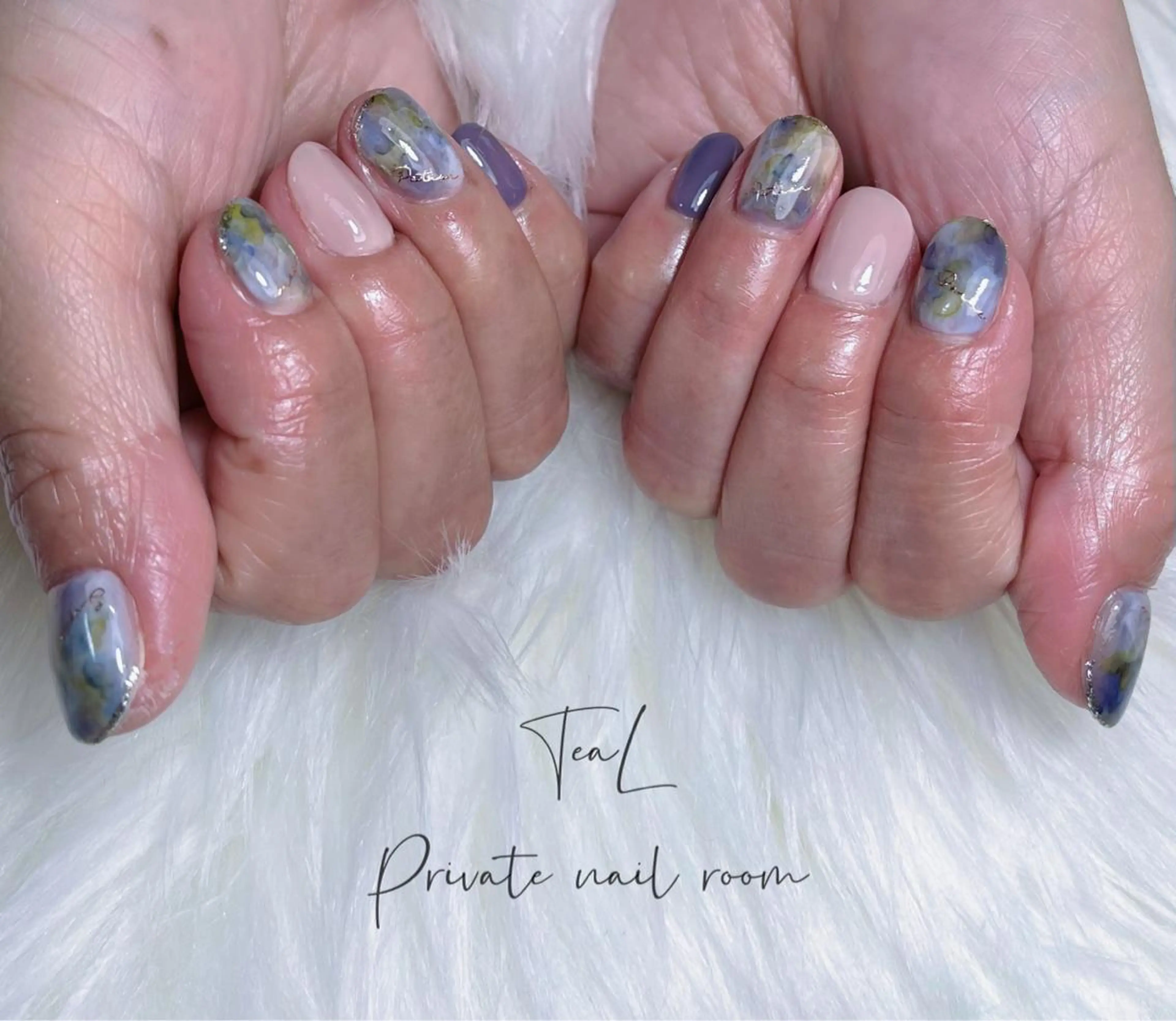 ネイル ニュアンスネイル 春ネイル ハンドネイル TeaL nailのネイルデザイン