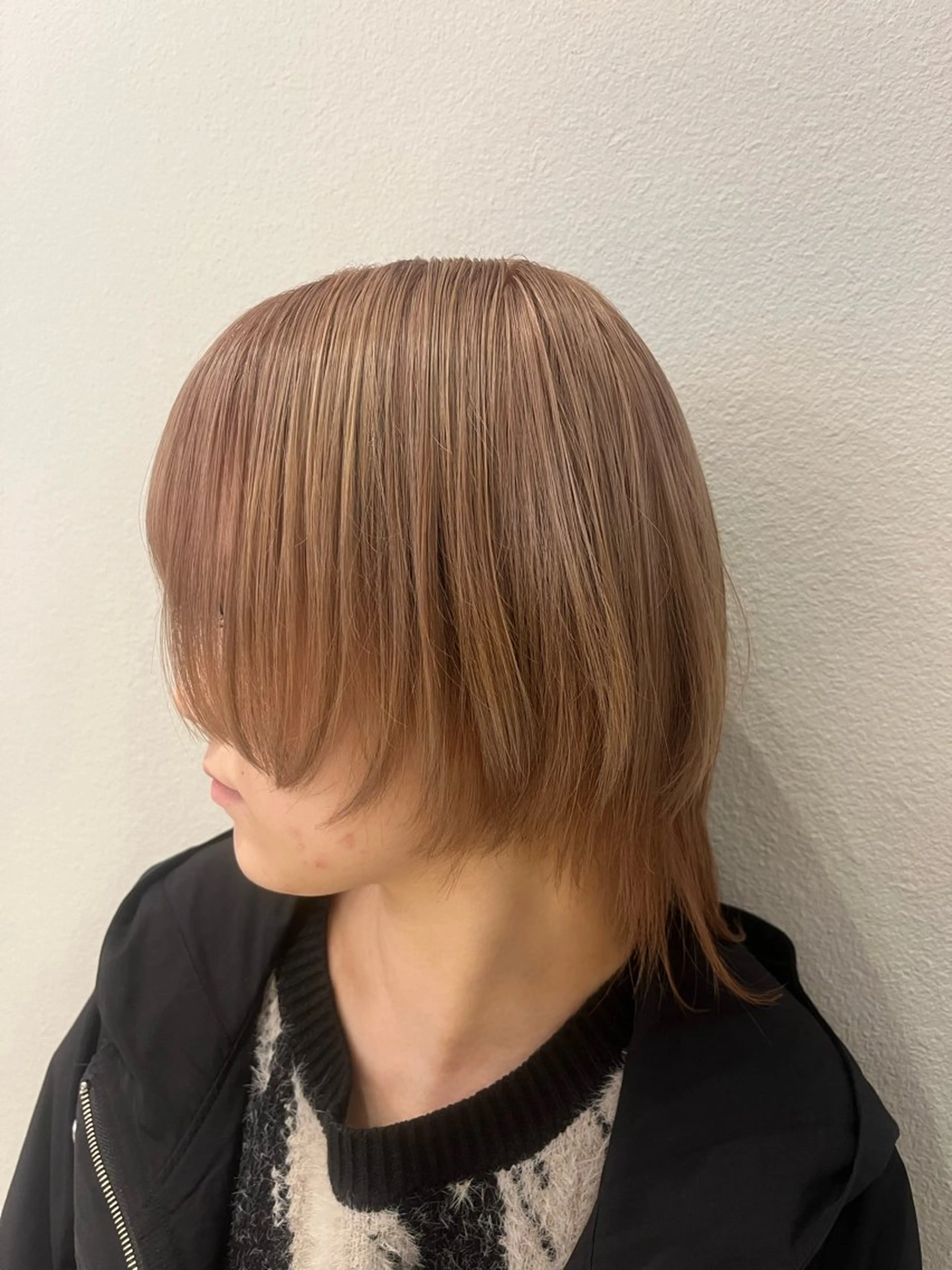 ショート カラー ヘアカラー ヘアセット/ピンク /レッド/あつはのヘアスタイル