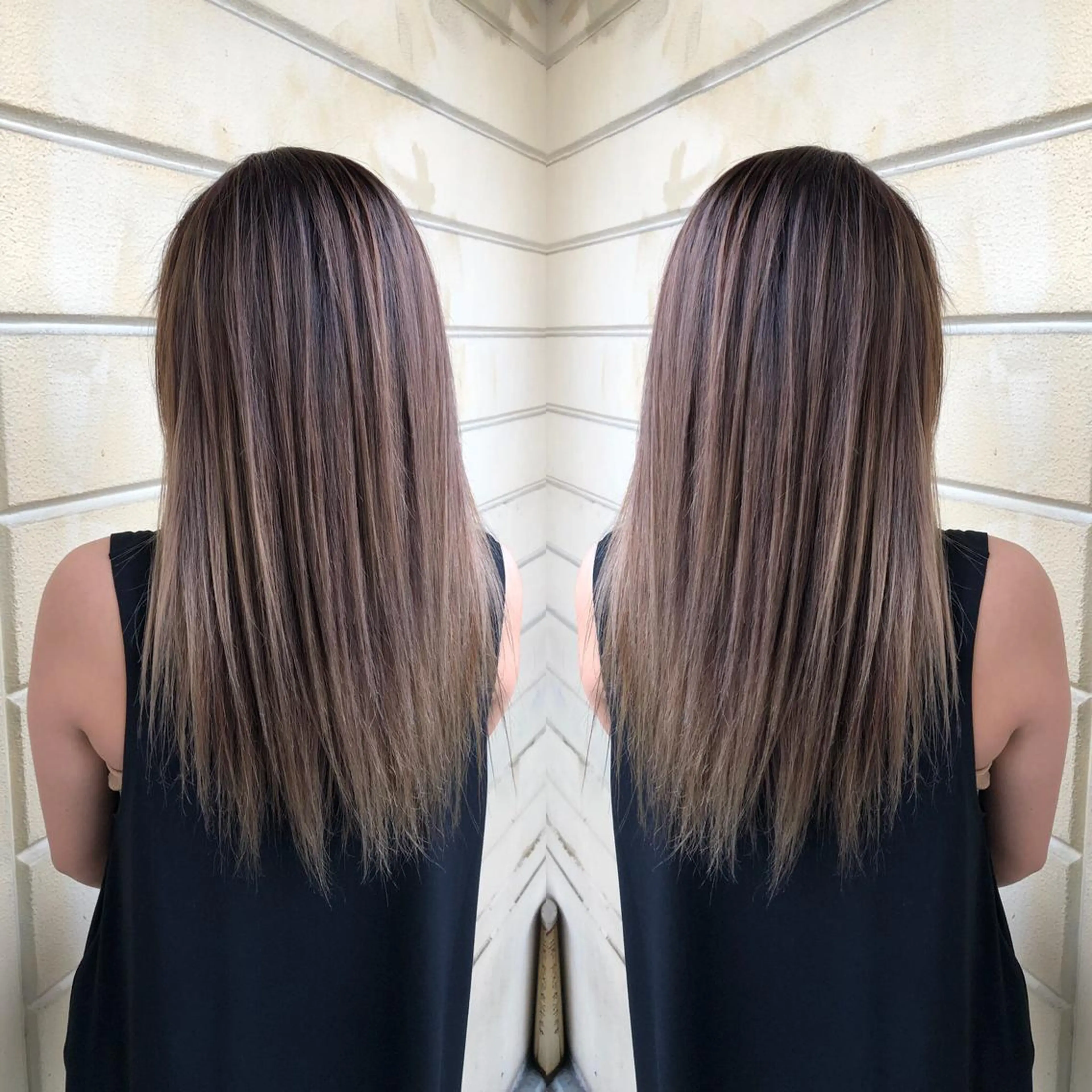 ロング カラー kr2s アメ村のヘアスタイル