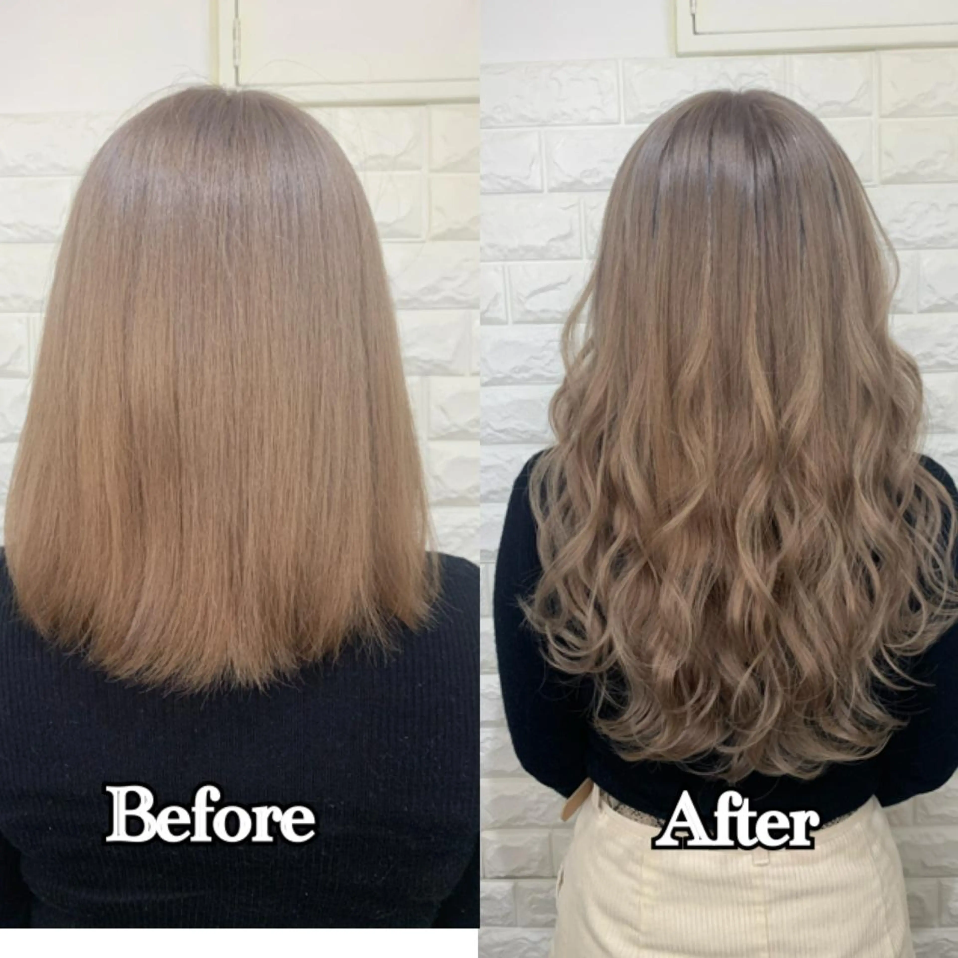 ミディアム プルエクステ エクステ Fi-Ne 八戸のヘアスタイル