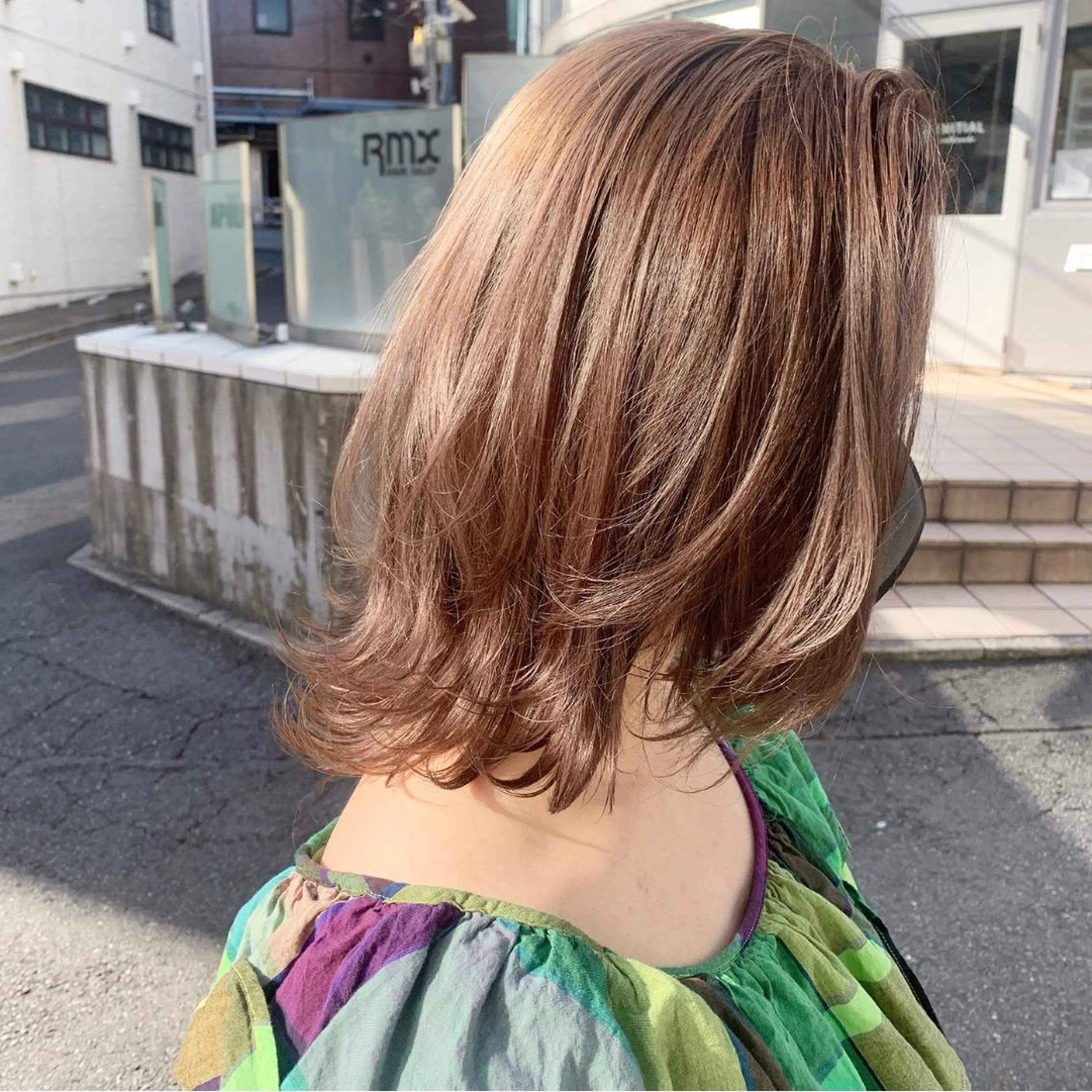 ミディアム カラー ヘアアレンジ ハイトーン/美髪矯正 🍃大江拓実のヘアスタイル