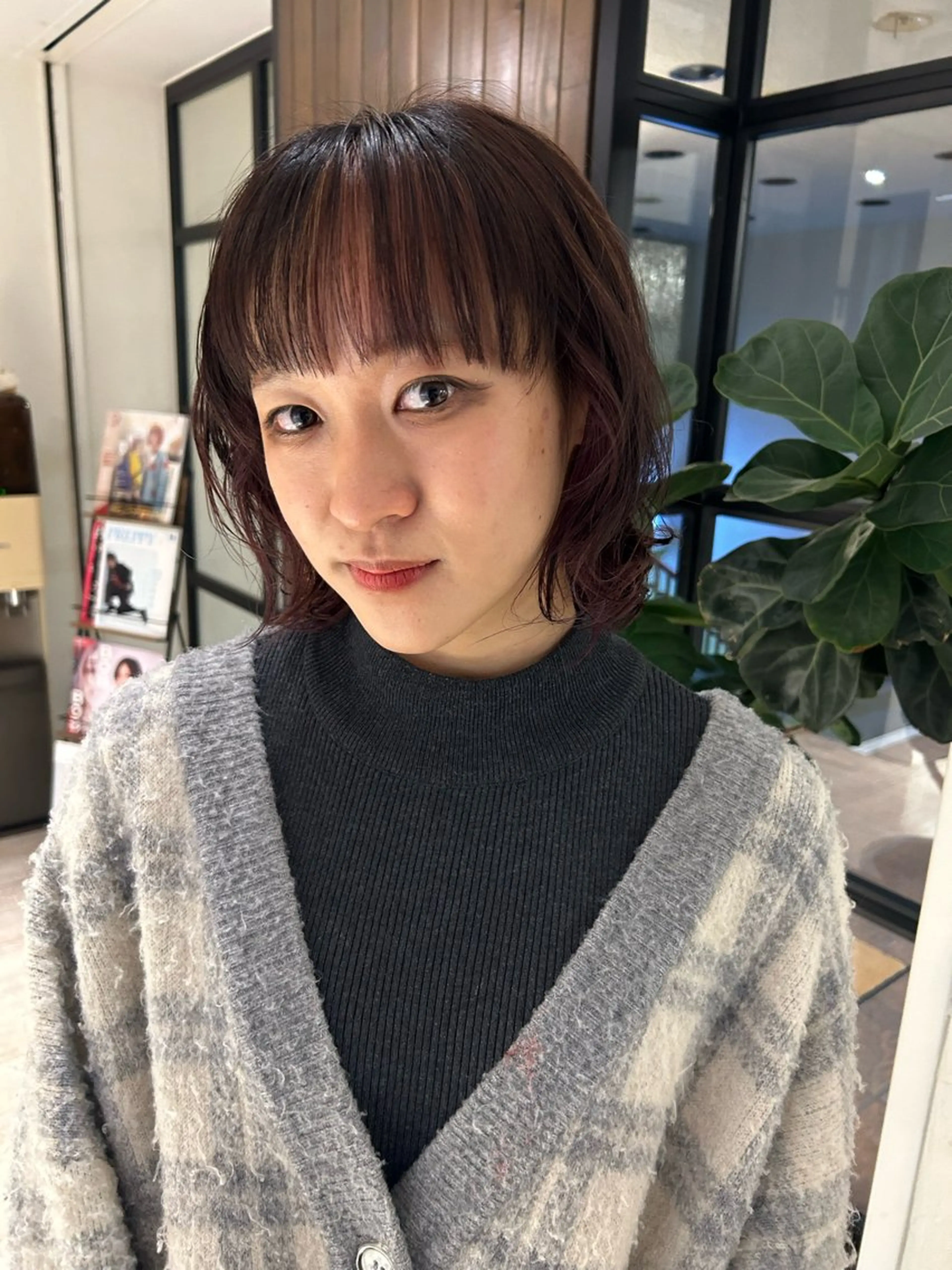 ミディアム カラー デザインカラー 顔周りカット Riches by ENVY 西宮北口【リシェス バイ エンヴィー】所属・カラーリスト IKUHOのヘアスタイル