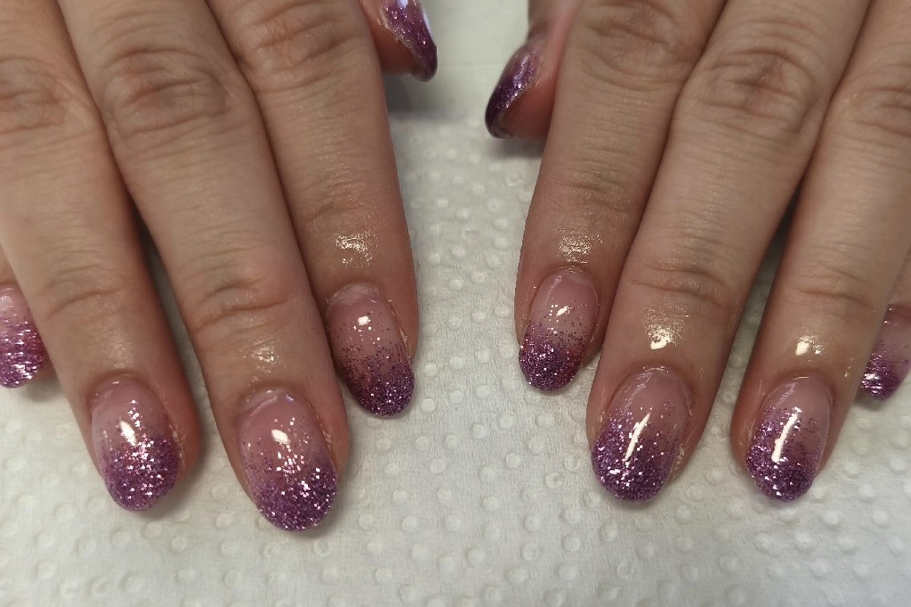 ネイル ラメ(グリッター) ラメグラデーション ハンドネイル Nail eim　【ネイルエイム】所属・古賀 倭子のネイルデザイン