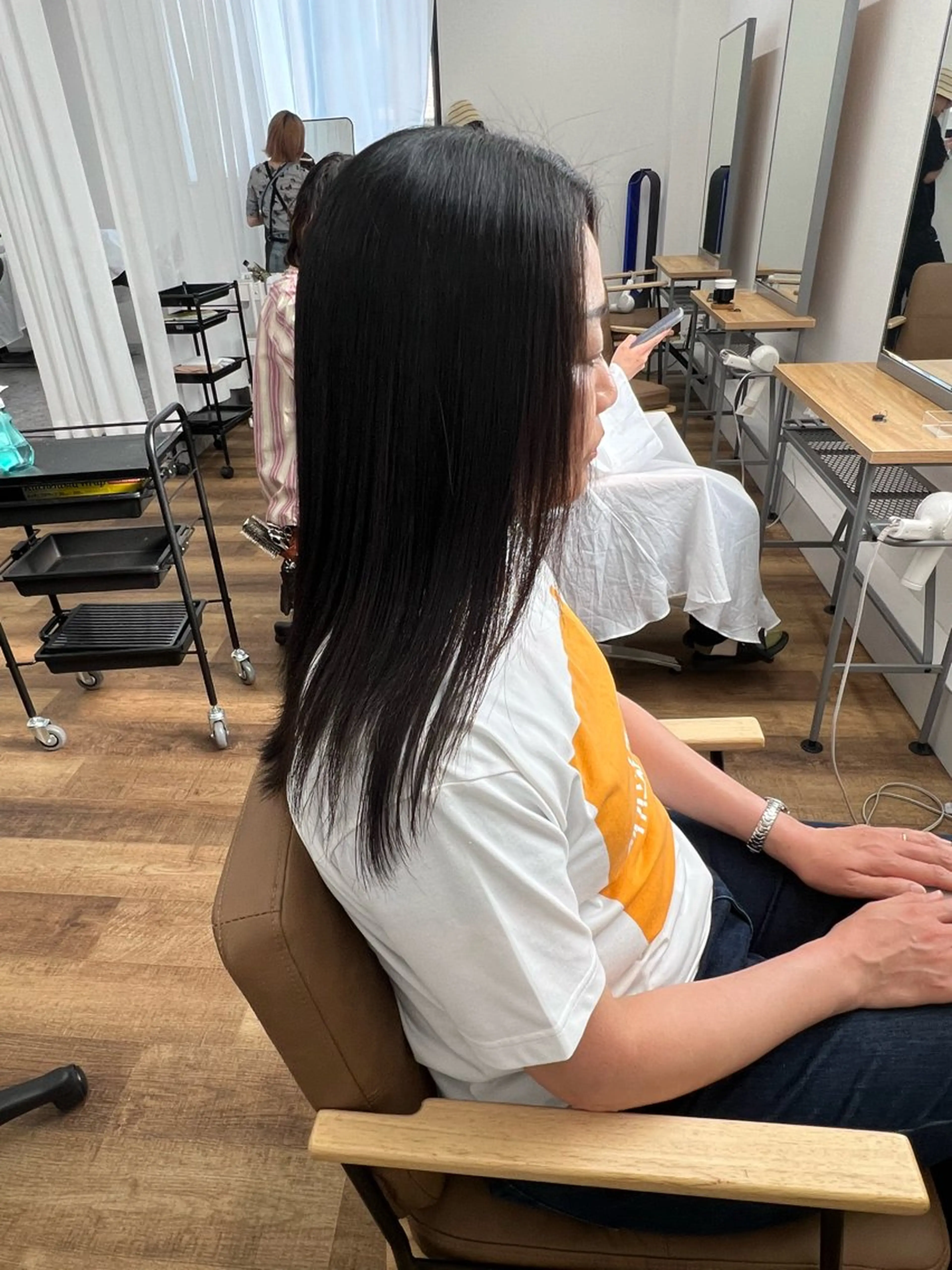 ロング カット 縮毛矯正 シンヤ/梅田/茶屋町 モデル募集中のヘアスタイル