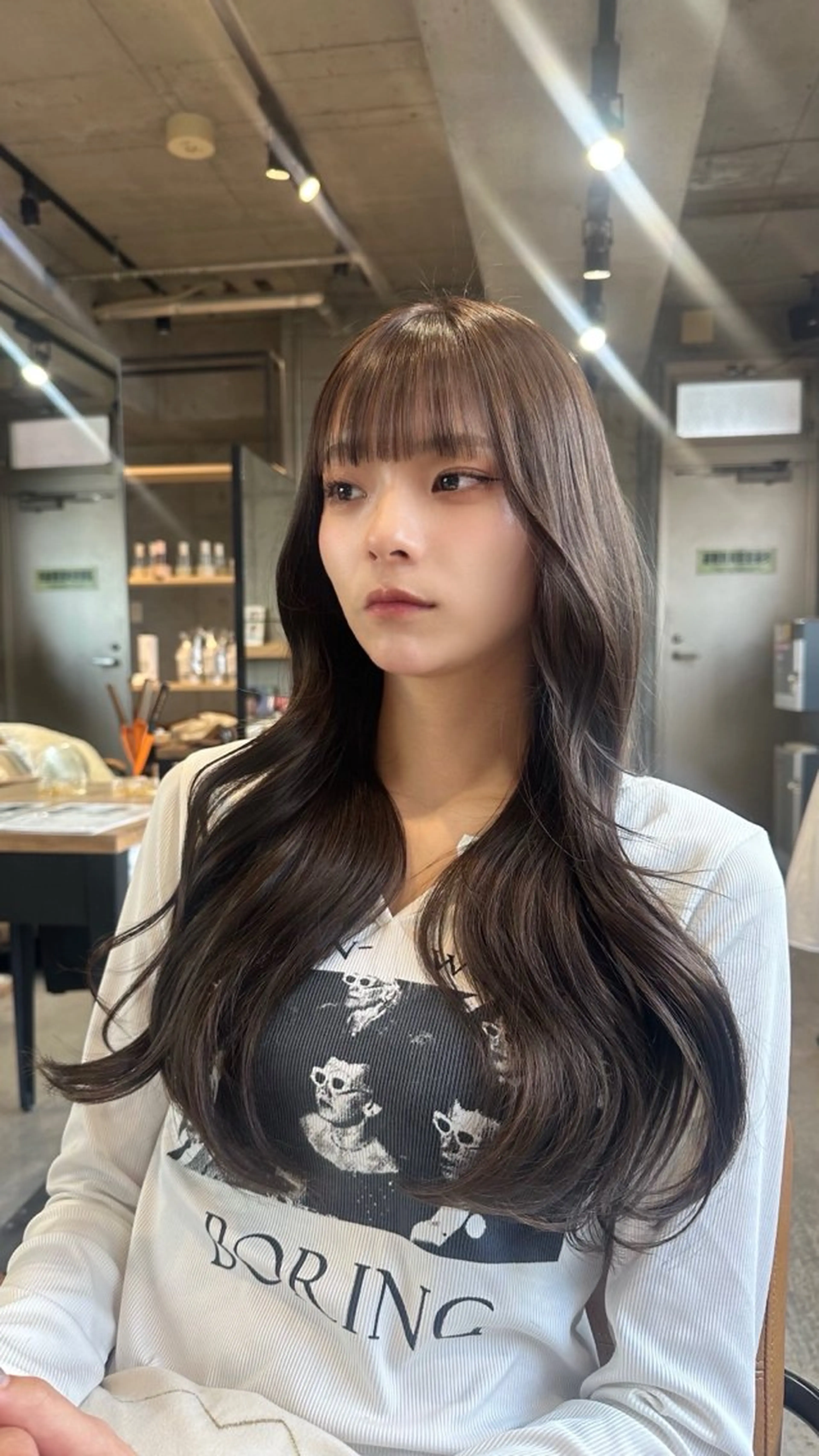 ロング カット ヘアカラー トリートメント ヘッドスパ 韓国レイヤー・ボブ/ ⭐️優香⭐️のヘアスタイル