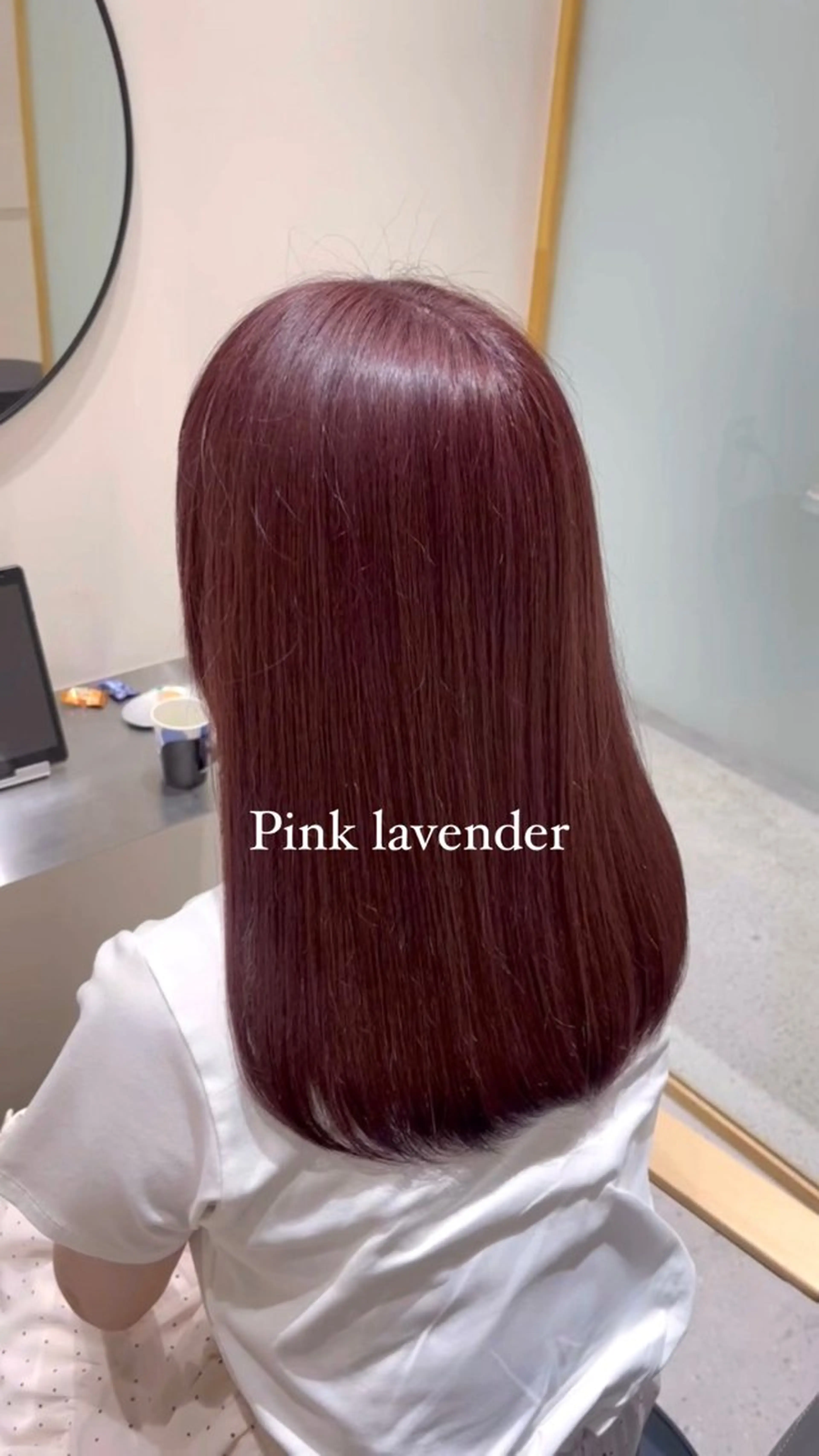 ミディアム ピンクラベンダー 透明感カラー/顔周り カット🎀ヒラバルのヘアスタイル