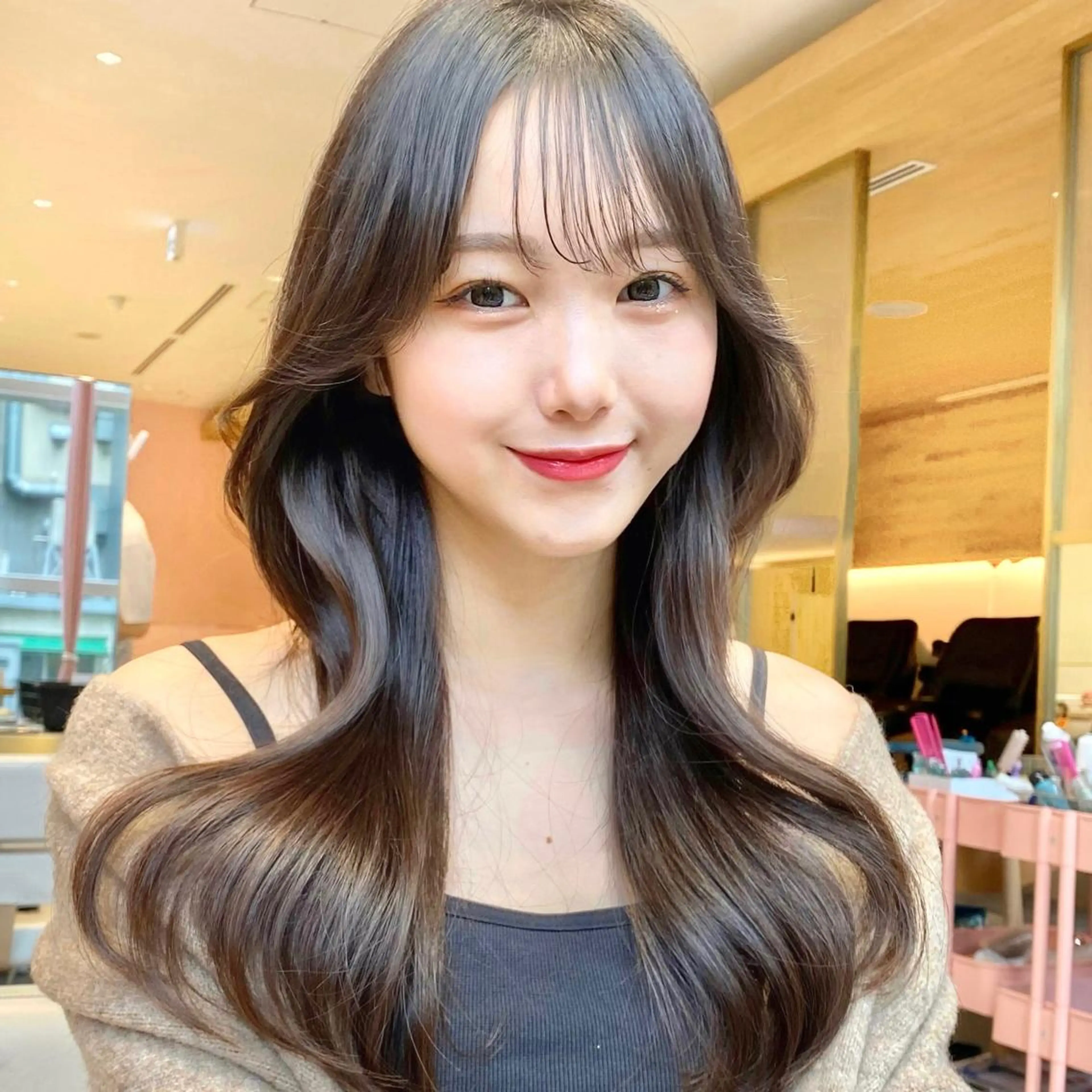 セミロング くびれヘア くびれレイヤー レイヤーカット カット ヘアカラー トリートメント 韓国くびれレイヤー 🇰🇷はづきのヘアスタイル