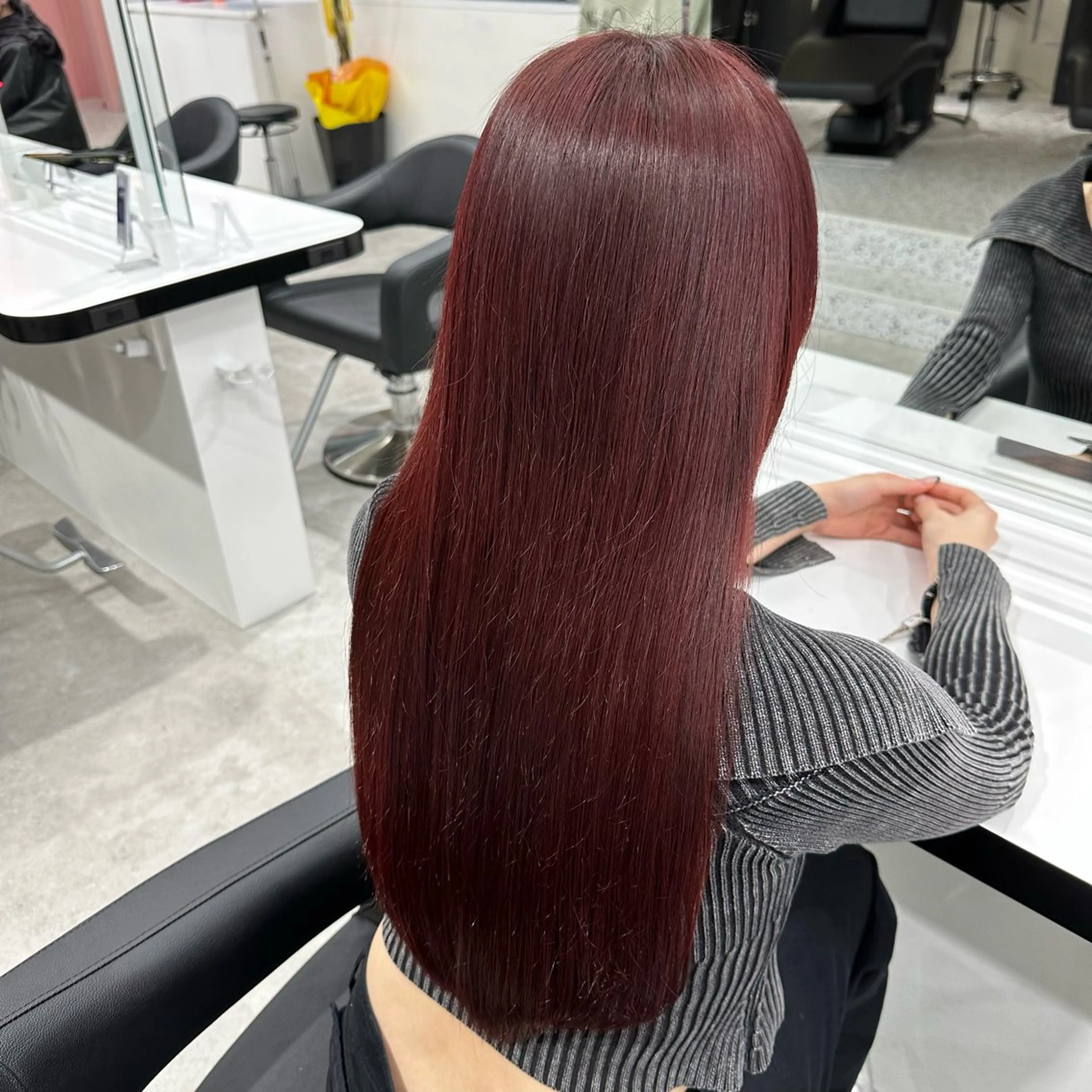 ロング カラー カット ヘアカラー 🍒ワイン系 ウルフカット🍒拓未のヘアスタイル