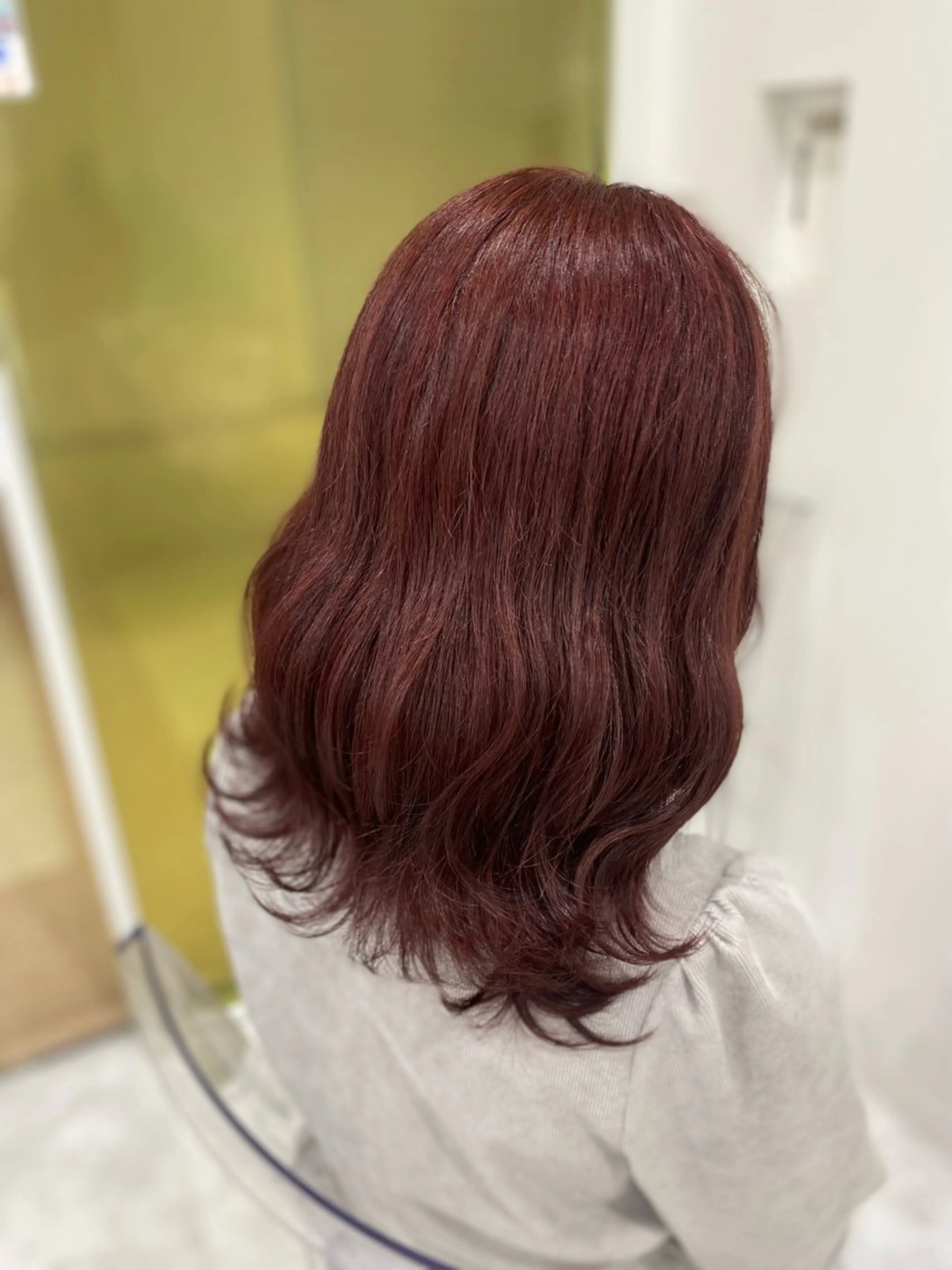 セミロング カラー ヘアカラー ガーリー♡女の子っぽ ヘア♡ピンクカラー♡のヘアスタイル