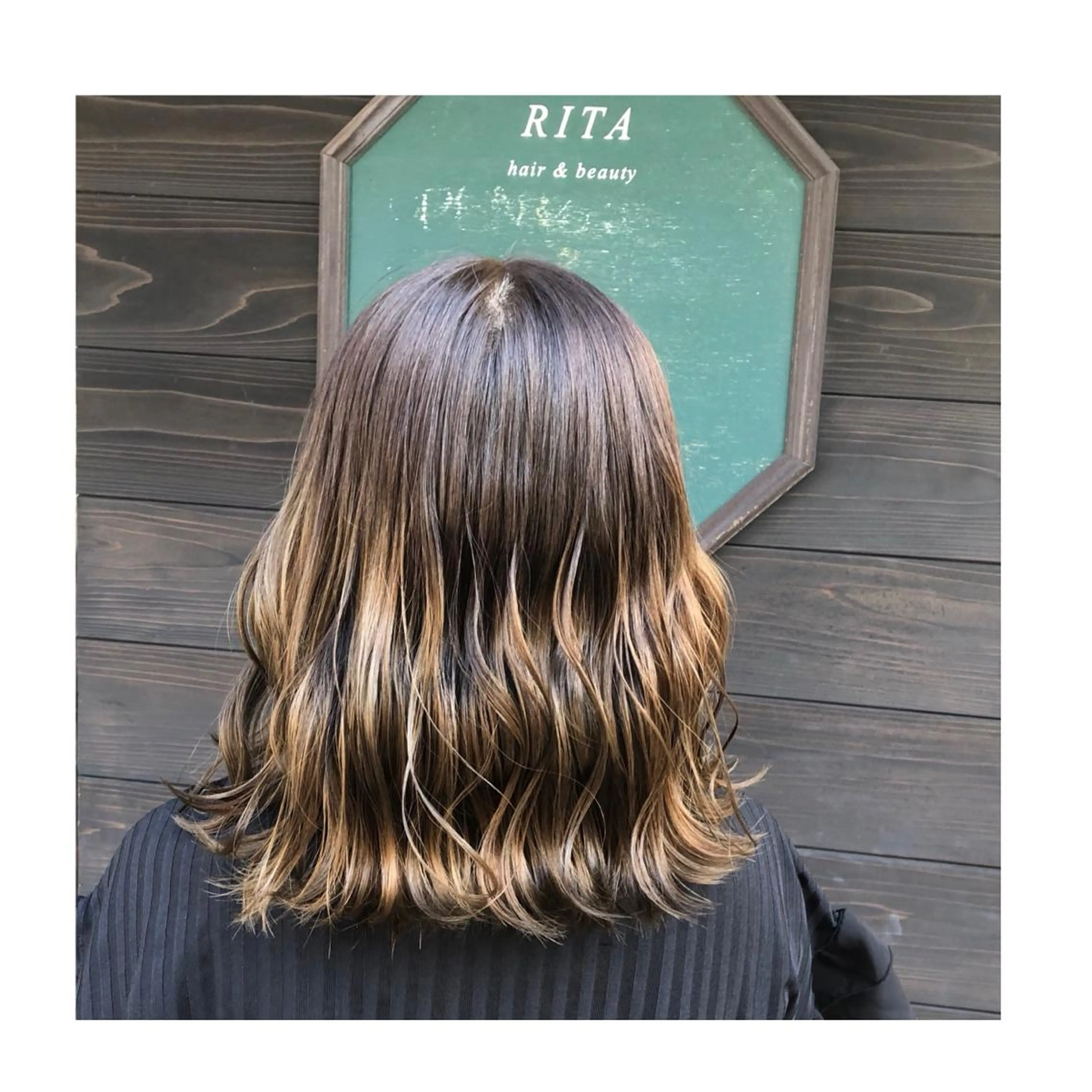 ミディアム ハイライト レイヤーカット ヘアカラー トリートメント ❁⃘ ち だ り さ ❁⃘のヘアスタイル