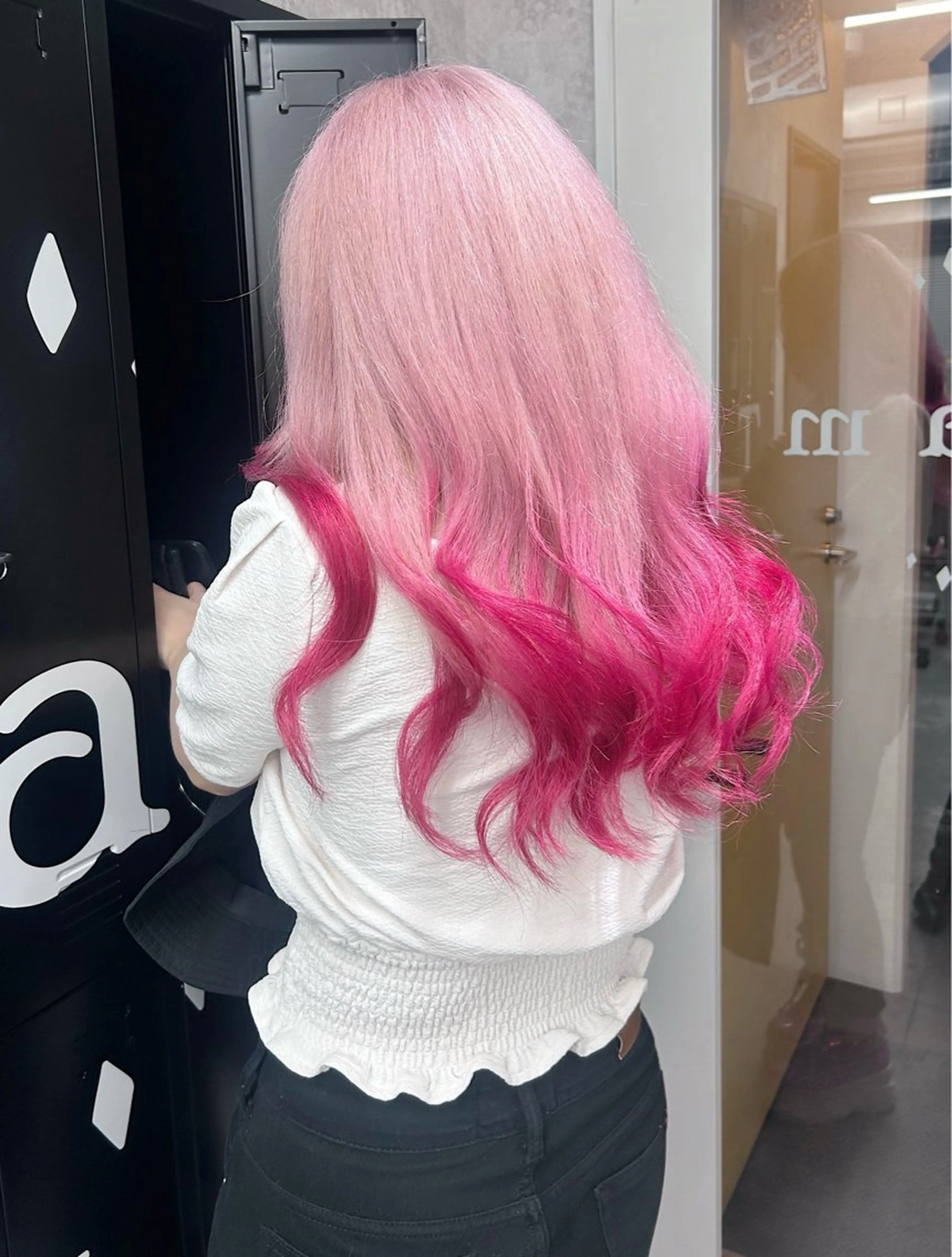 セミロング カラー カット ヘアカラー 💕誰より可愛い💕 ピンク🎀YUUKAのヘアスタイル