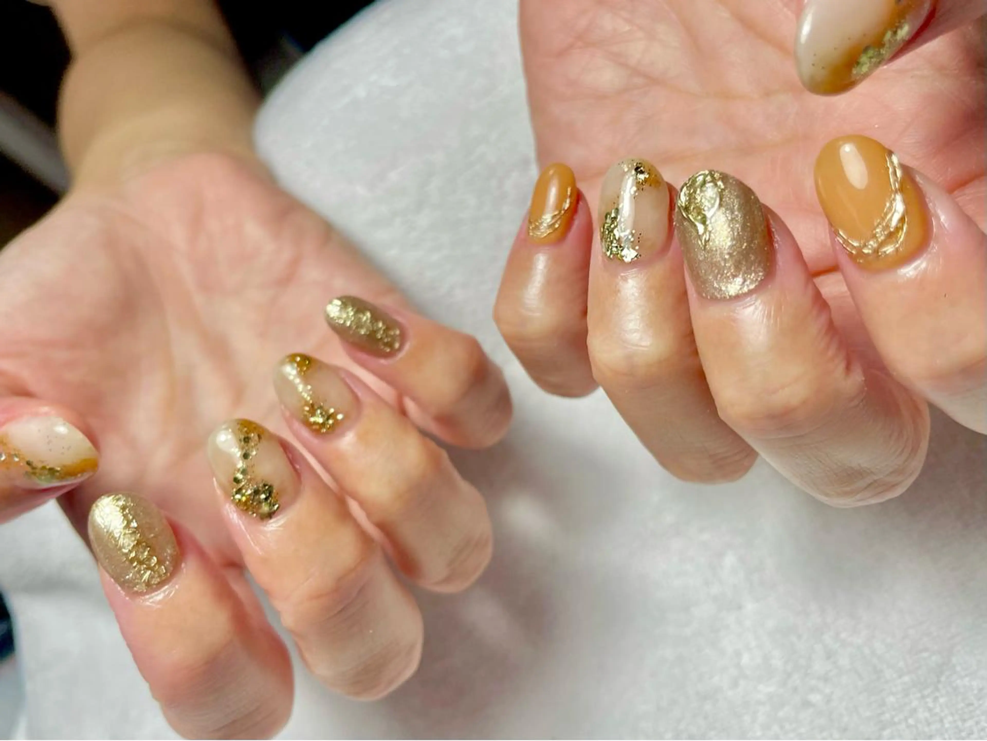 ネイル ニュアンスネイル 加瀬 アンジェリーのネイルデザイン