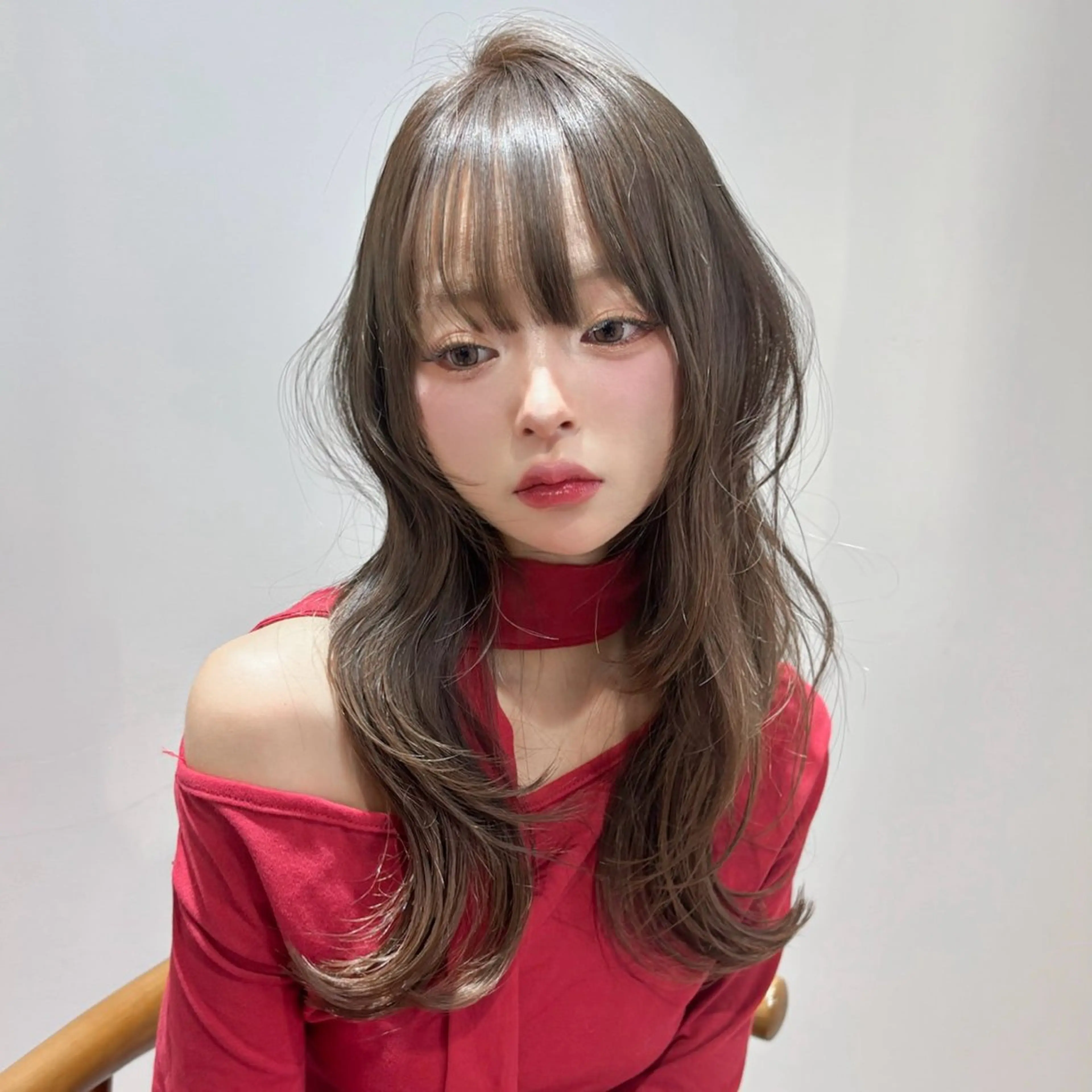 ロング カット ヘアカラー トリートメント 原宿/韓国レイヤー ボブ髪質改善Yasuのヘアスタイル