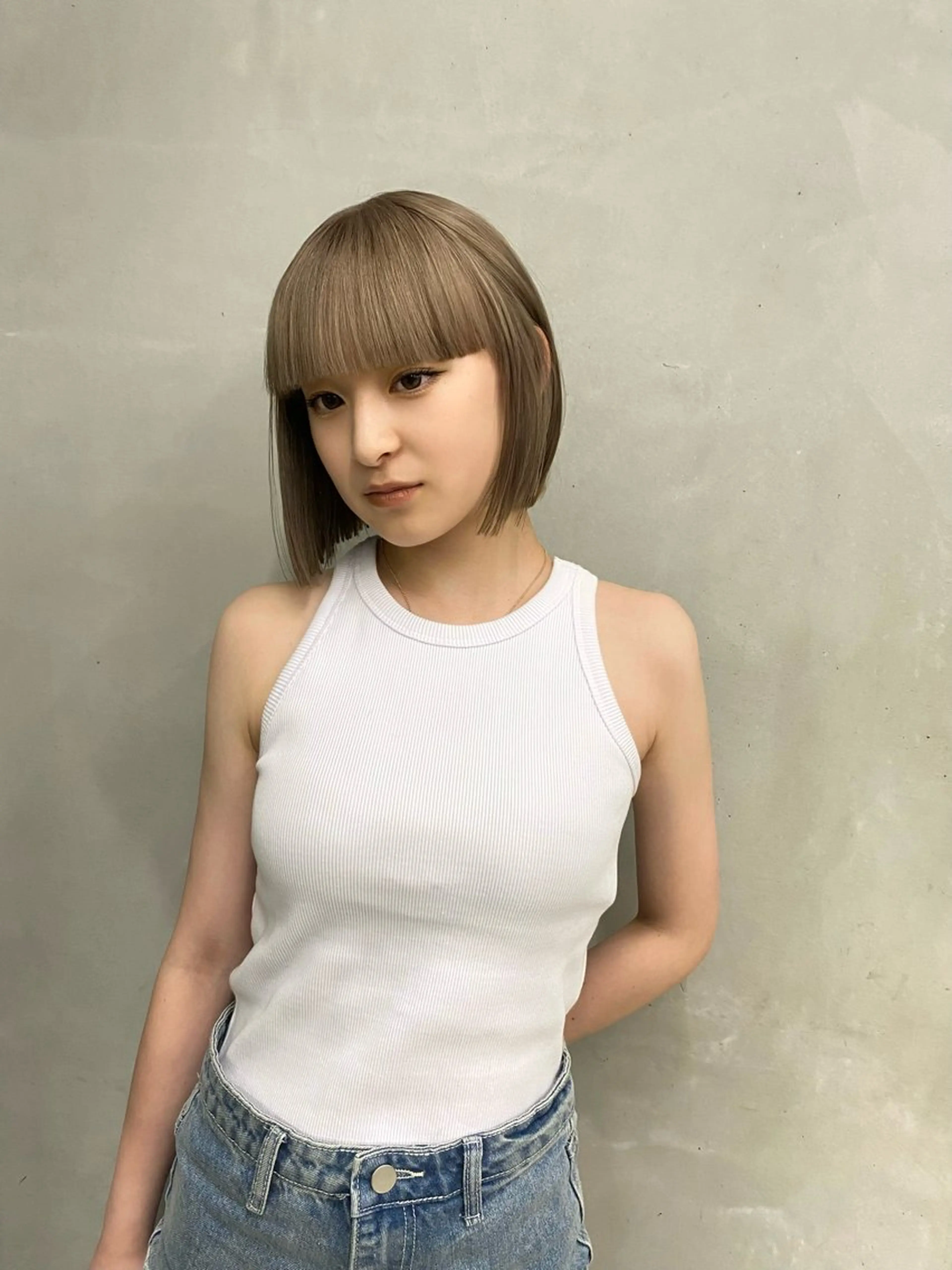 ミディアム カラー ヘアアレンジ ブリーチ ヘアカラー トリートメント mina 🌷のヘアスタイル