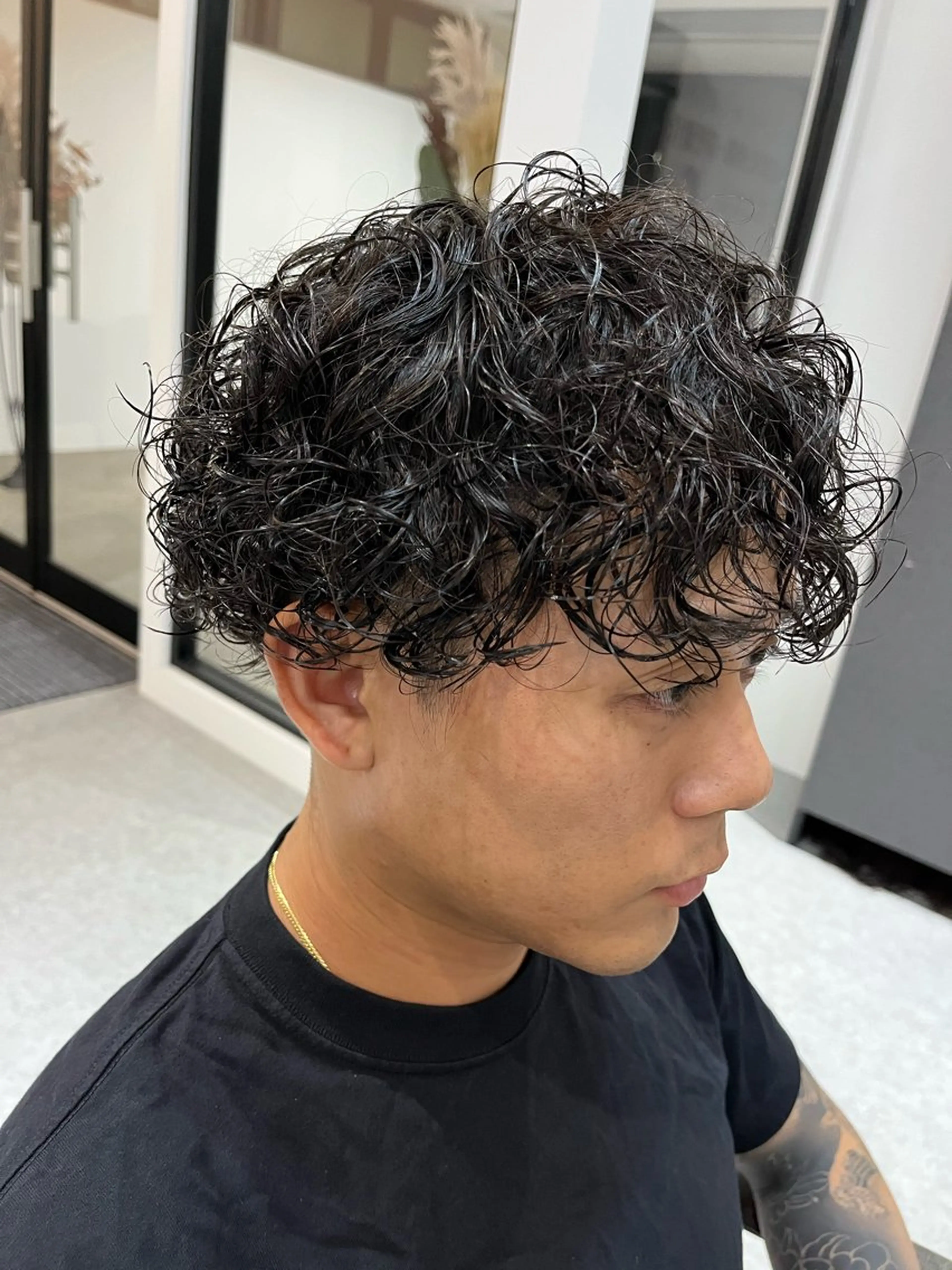 ショート パーマ メンズ メンズパーマ プードルパーマ プードルパーマ Asher所属・浜松街中/駐車場有 マンツーマン小畑翔平のヘアスタイル