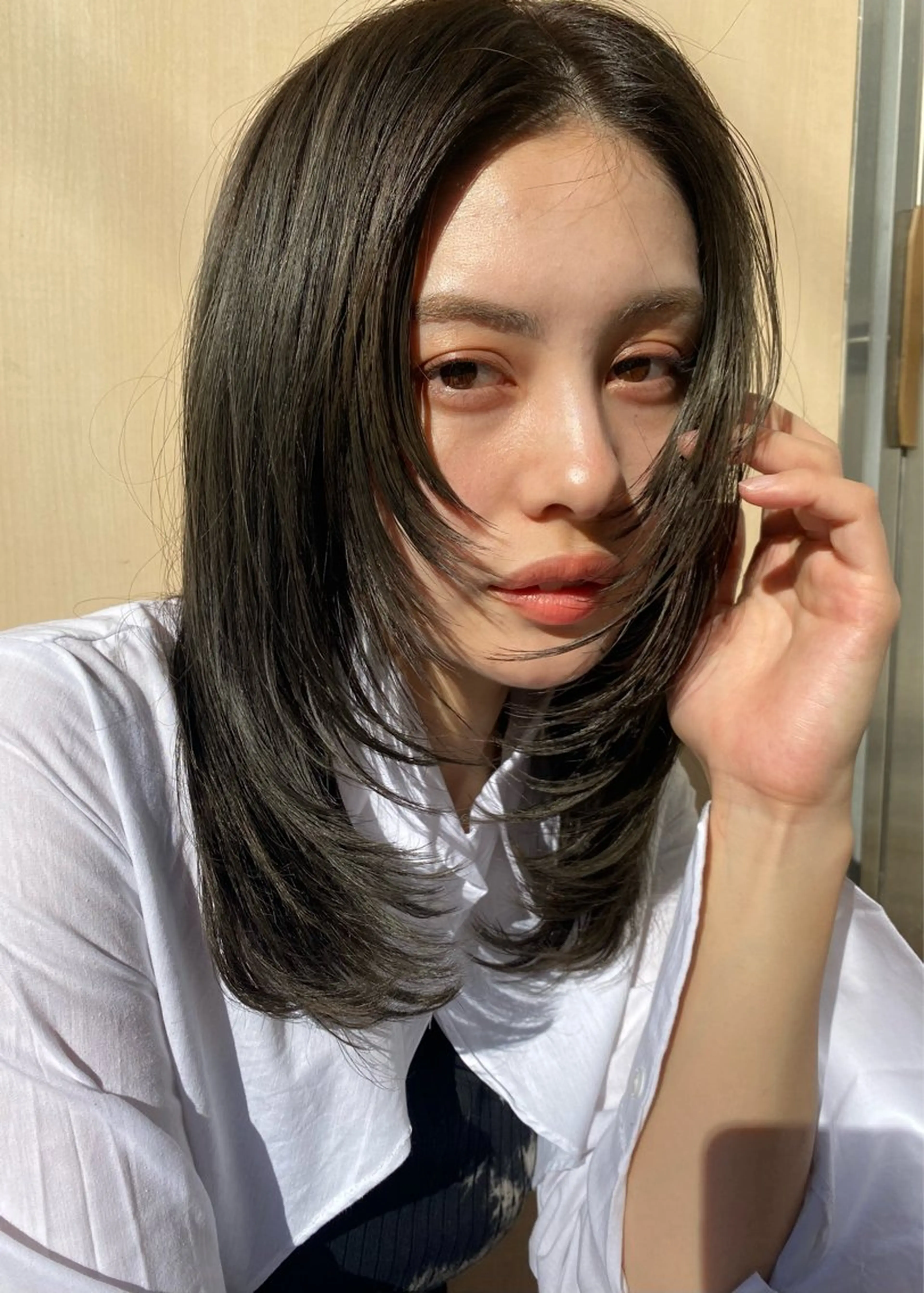 ミディアム 顔まわりカット/金山 /大園芽依のヘアスタイル
