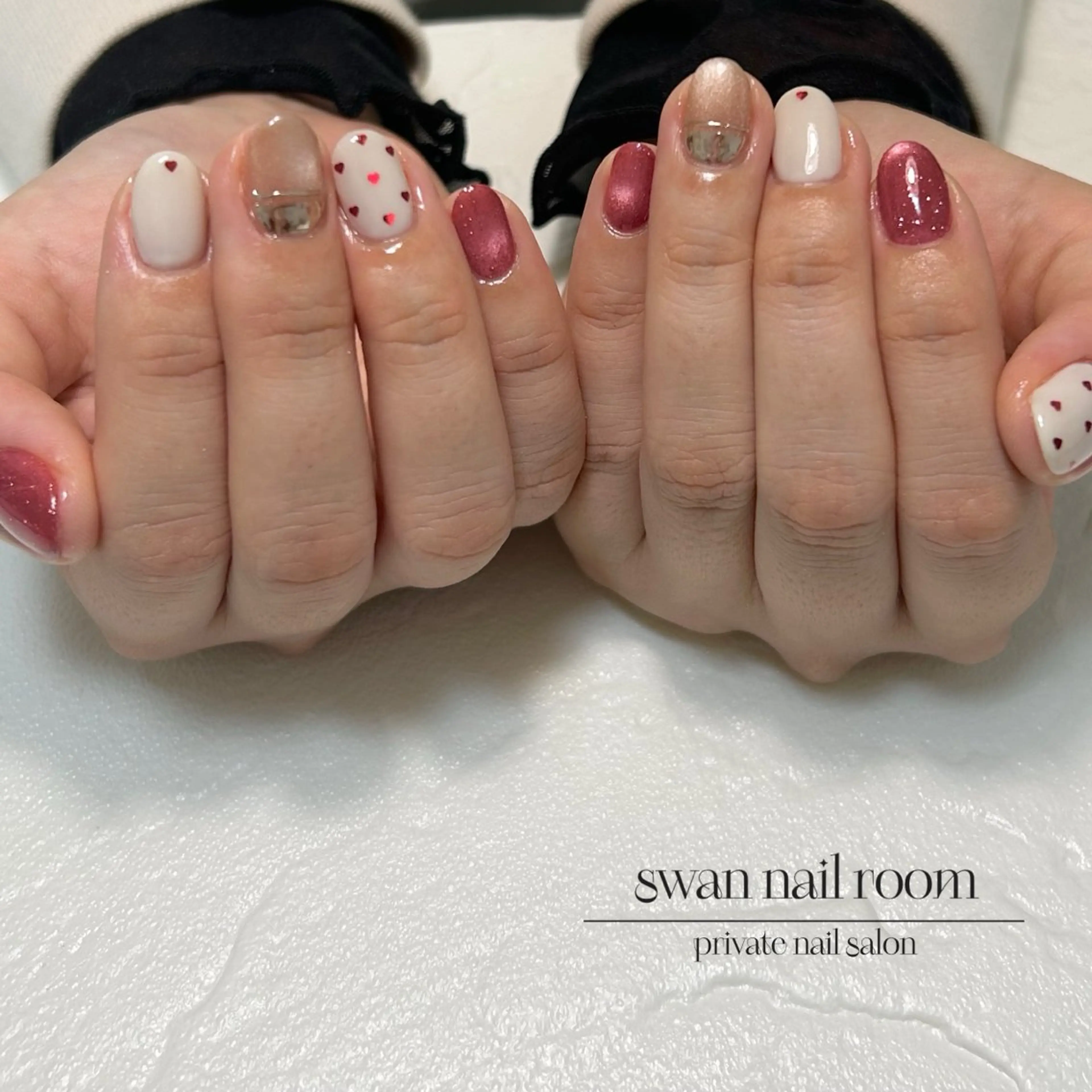 ネイル バレンタイン swan  nail room所属・swan nail roomのネイルデザイン