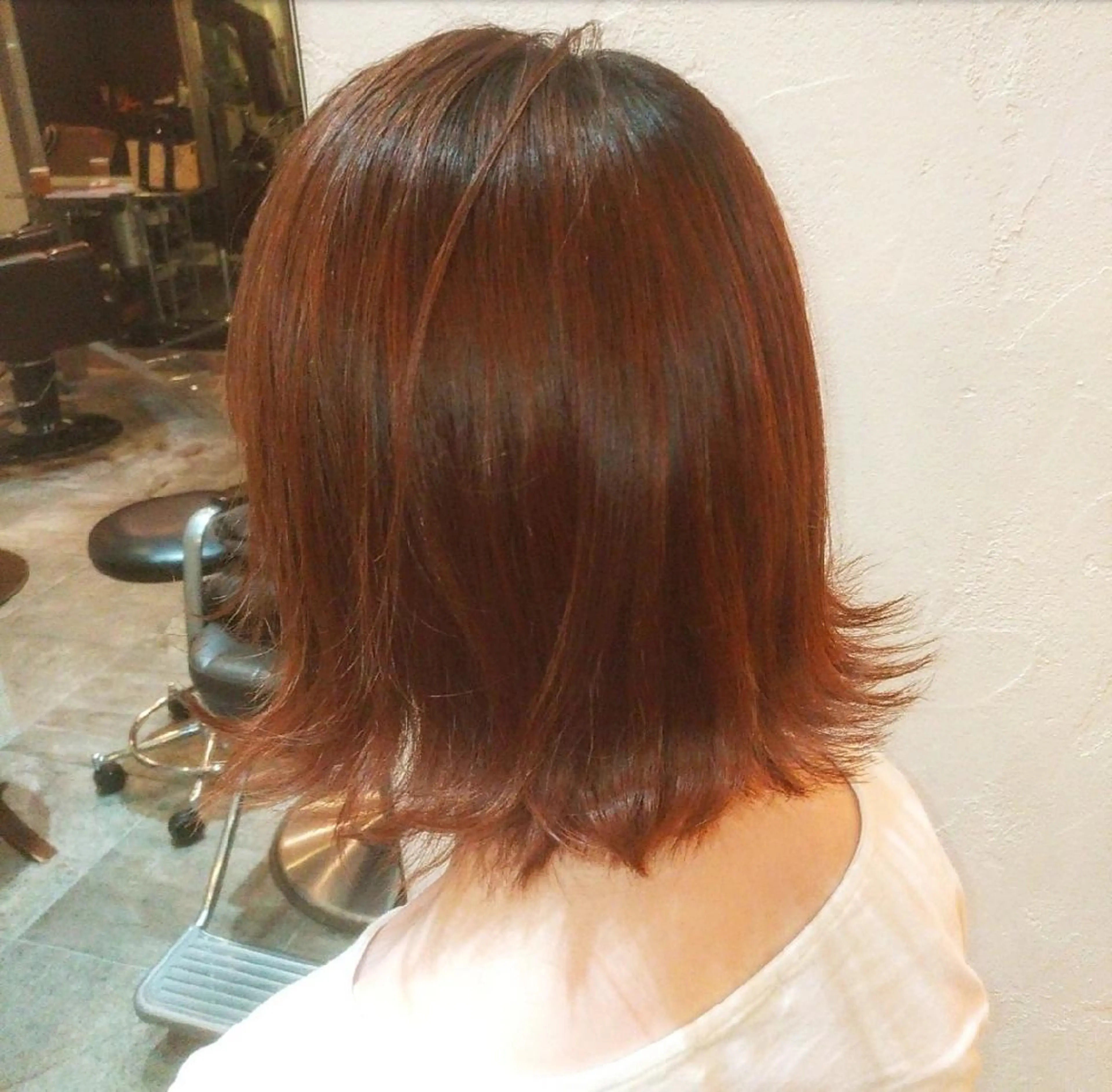 ミディアム 切りっぱなしボブ ボブ キノシタ ナオユキのヘアスタイル