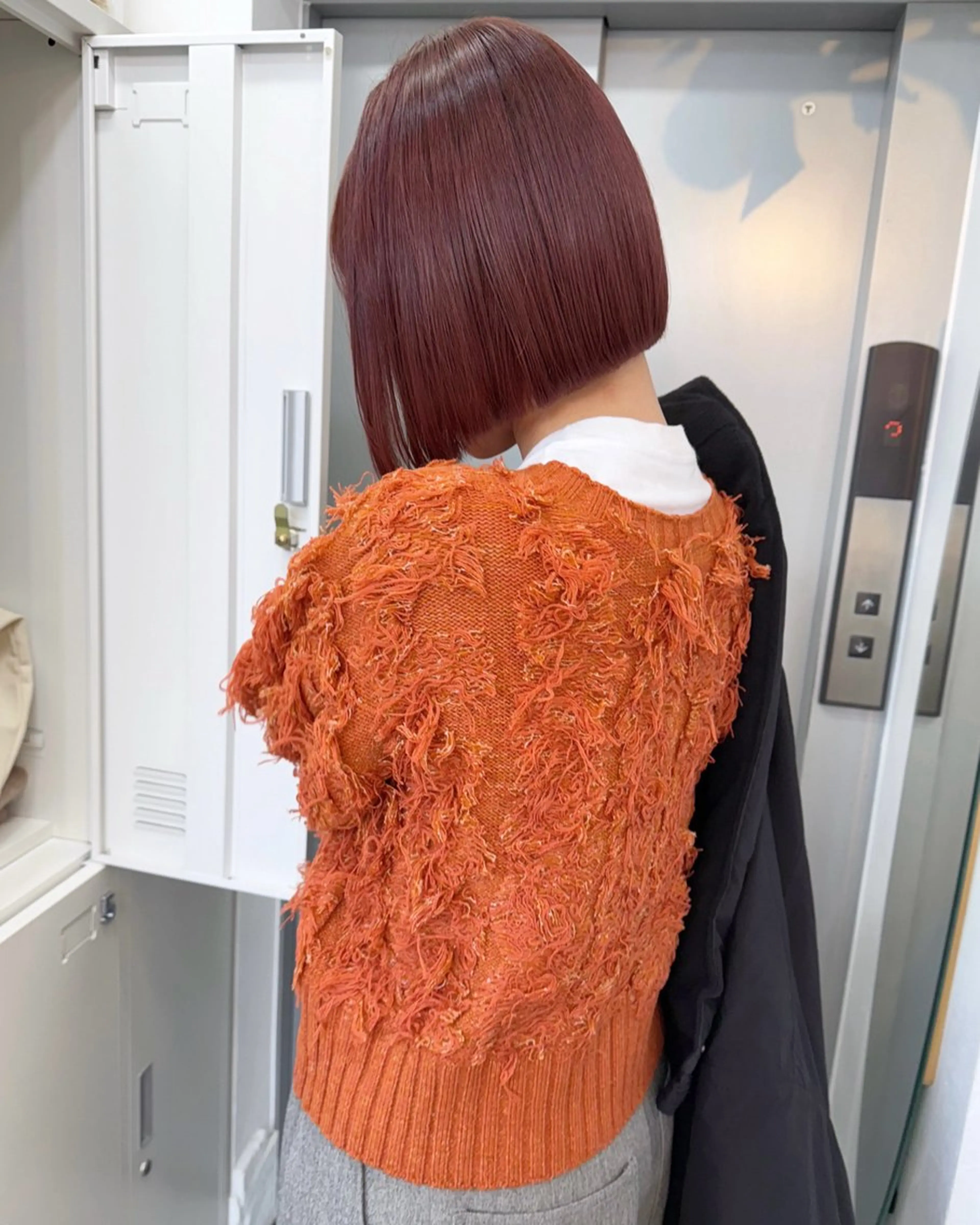 ショート カラー ピンクカラー ボブ カット ヘアカラー トリートメント あおやぎ ななのヘアスタイル