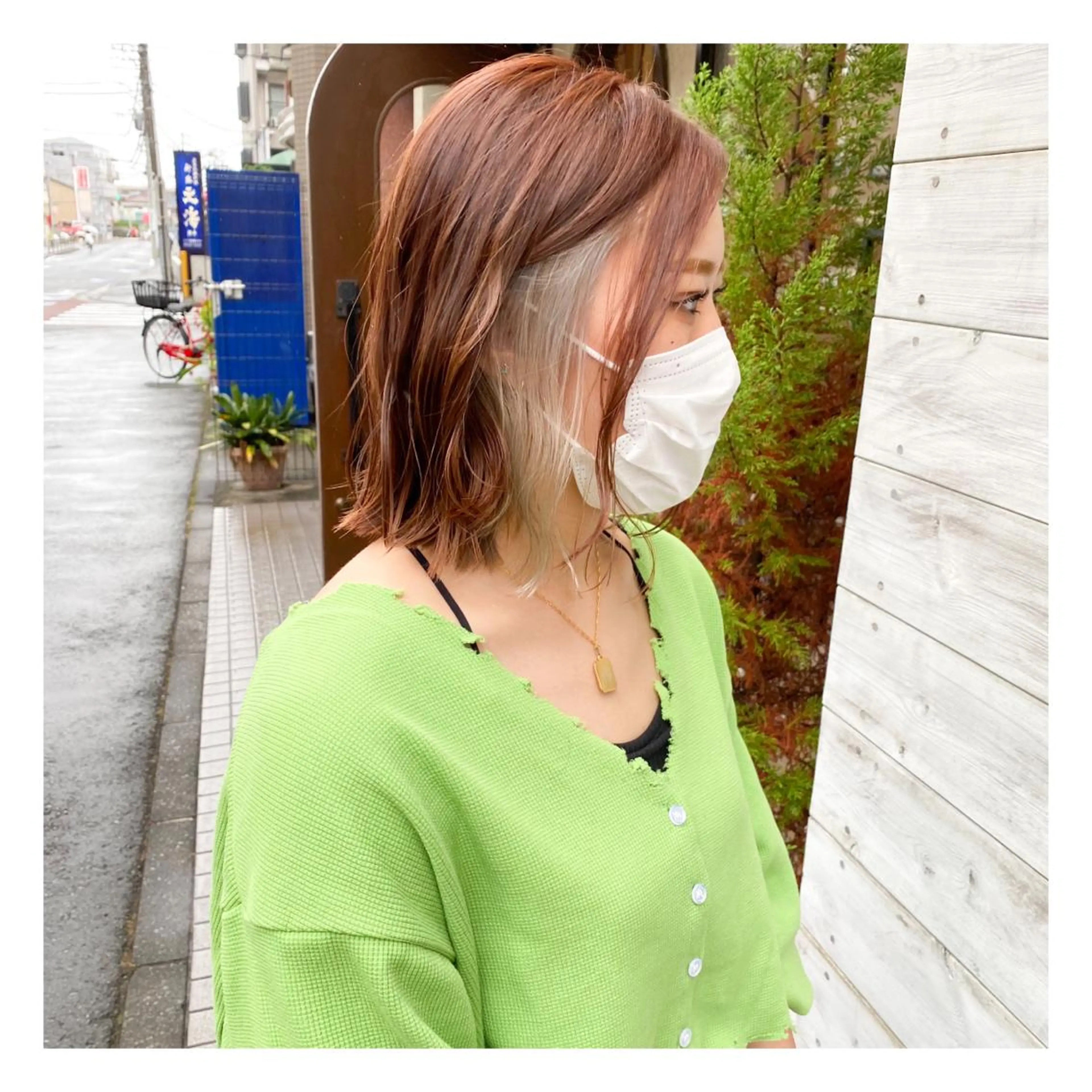ミディアム カラー 菊池大一 パーマのヘアスタイル
