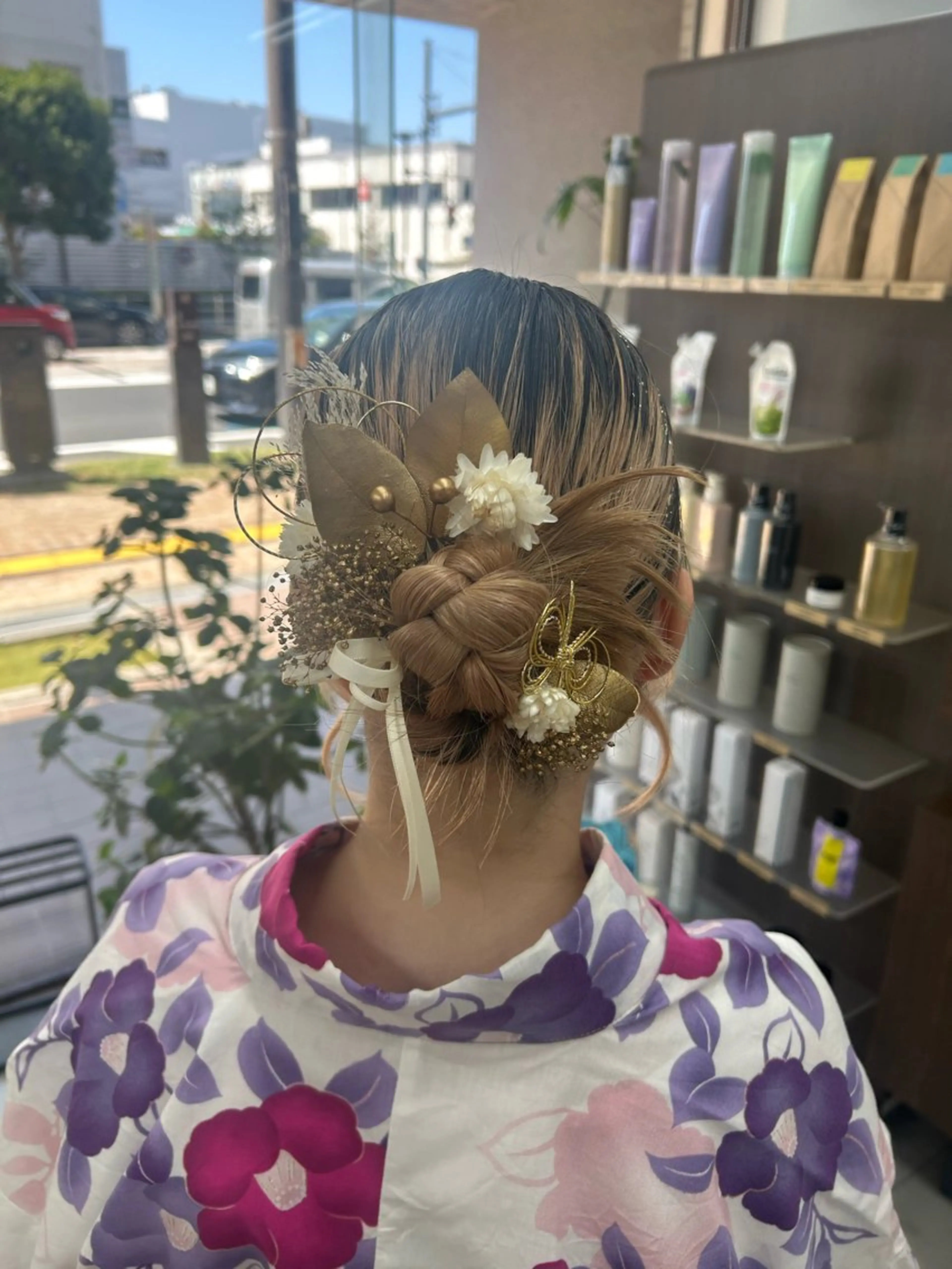 ミディアム 浴衣 ヘアセット モデル募集中/辻堂/ 来瞳のヘアスタイル