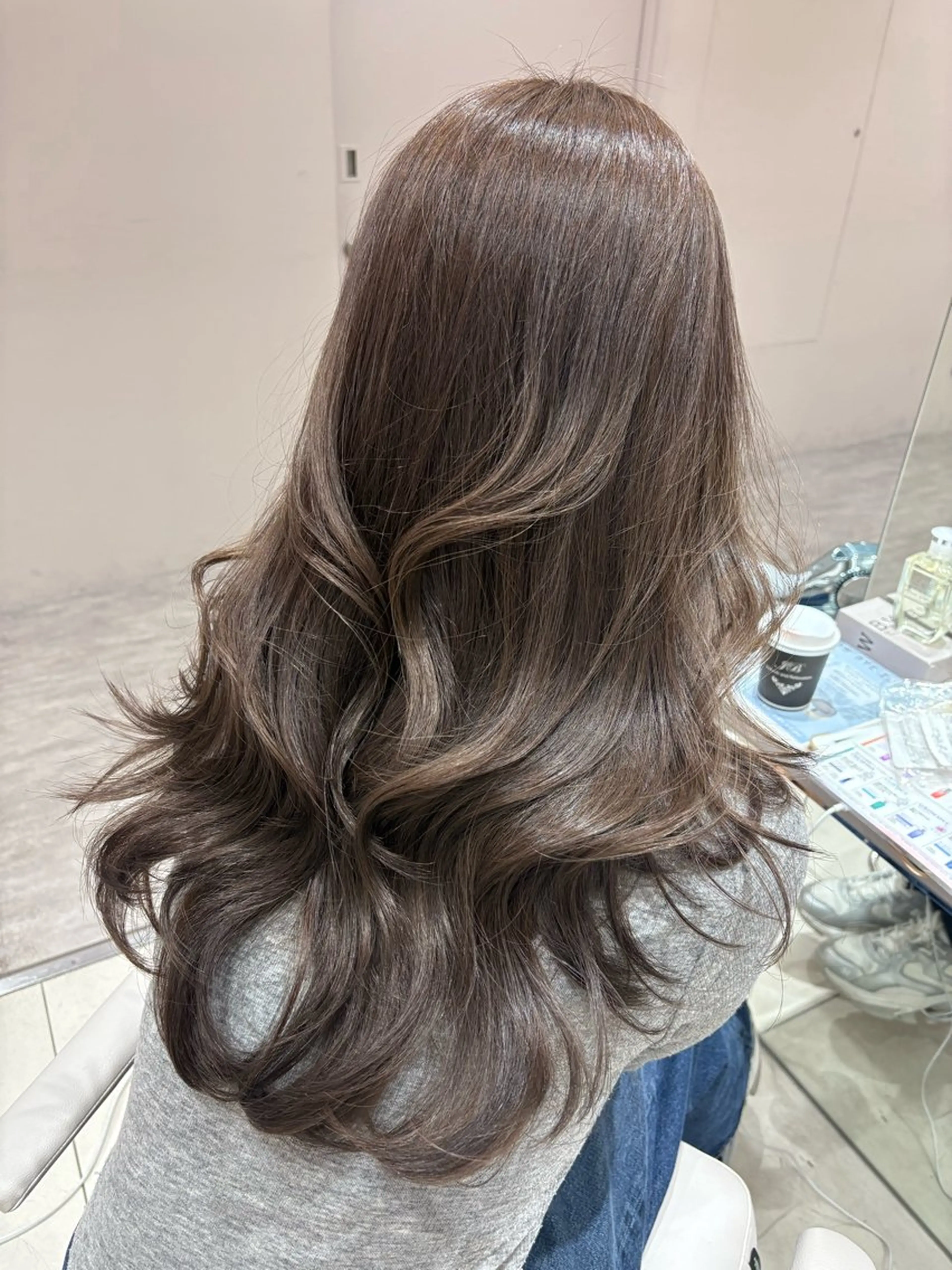 ロング カット ヘアカラー トリートメント 透明感カラー/似合わ せ前髪/柴田礼空のヘアスタイル