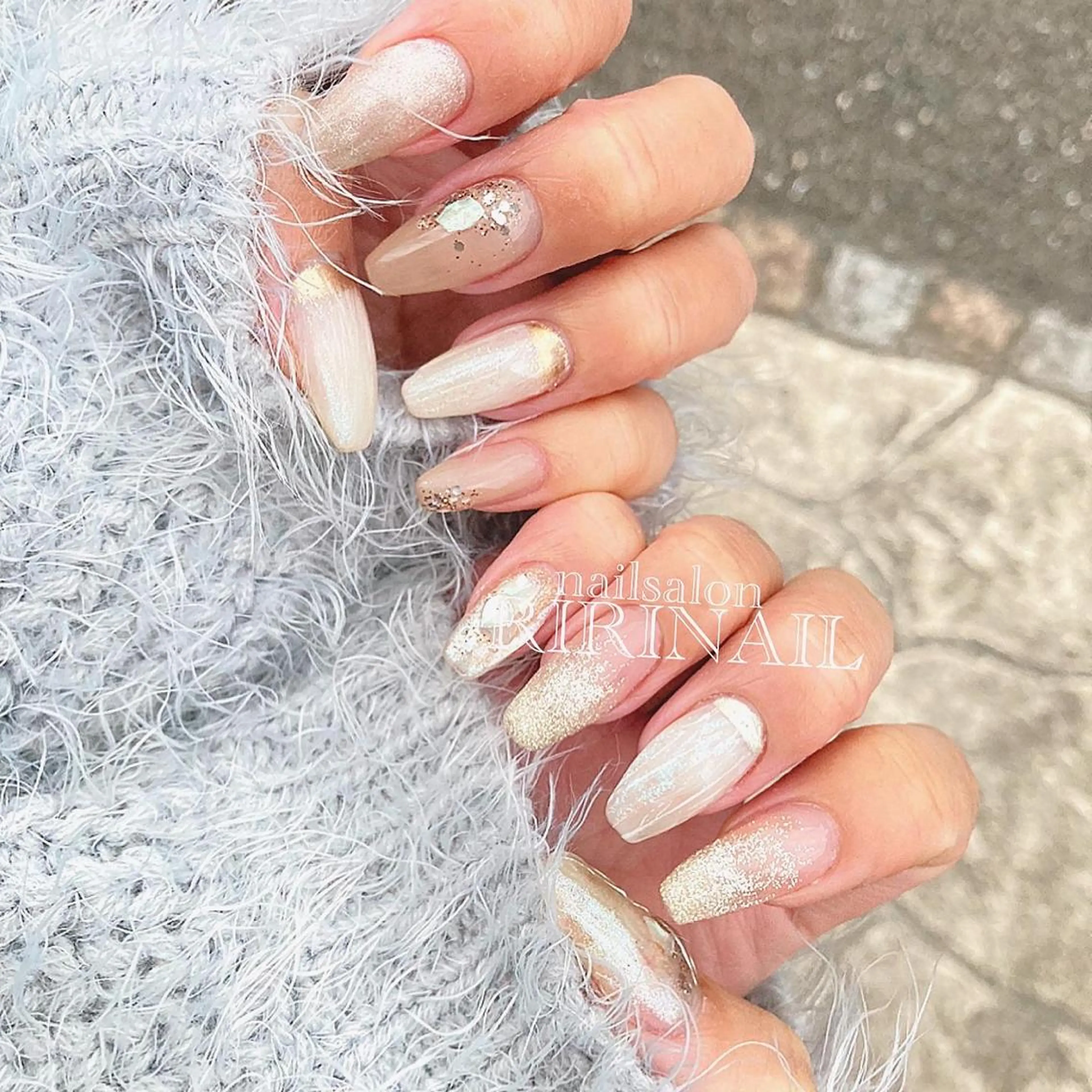 ネイル ニュアンスネイル 冬ネイル RIRI NAIL♡のネイルデザイン