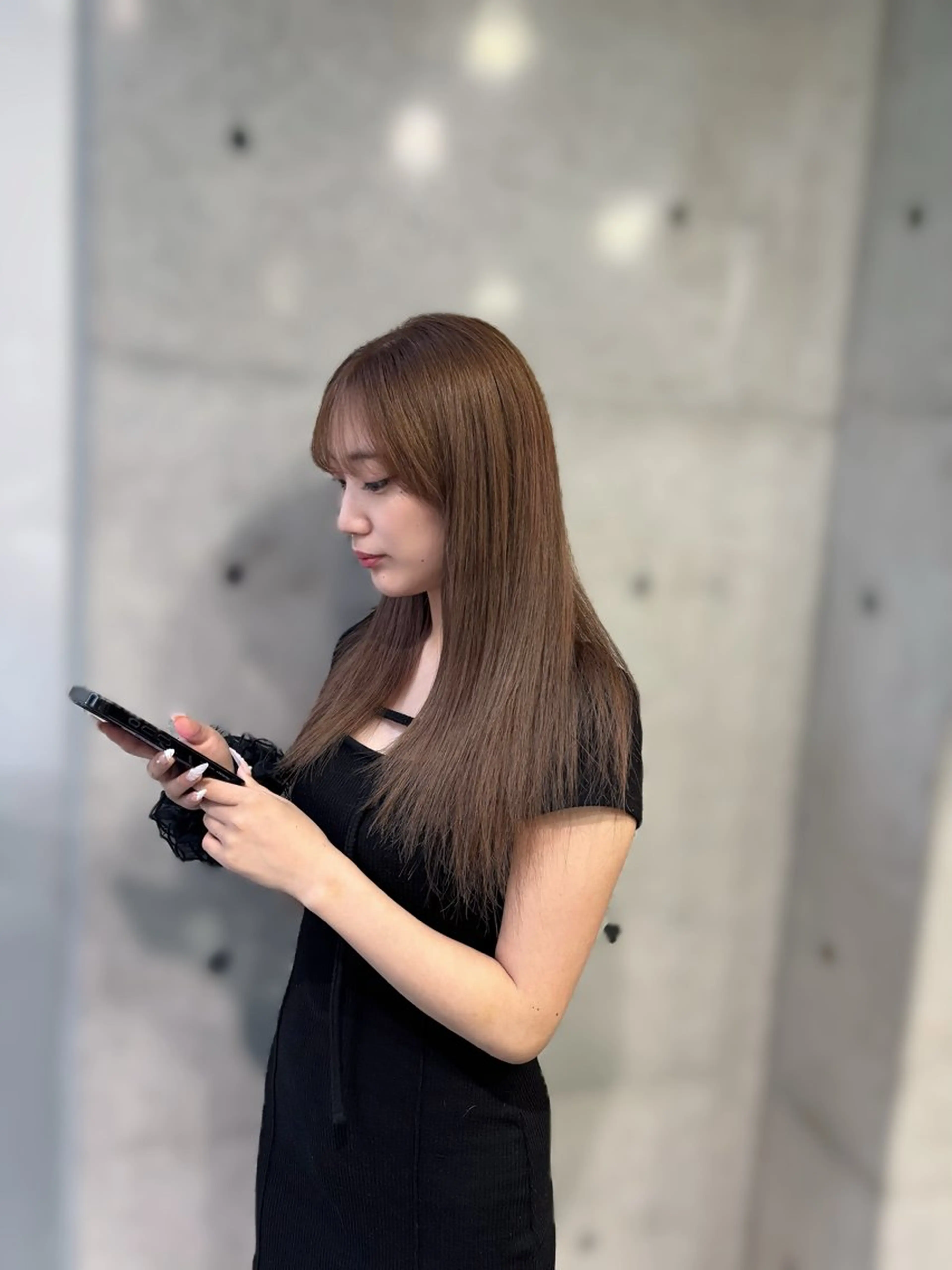 ロング カット ヘアカラー 韓国ヘアエクステ🤍 慎之介のヘアスタイル