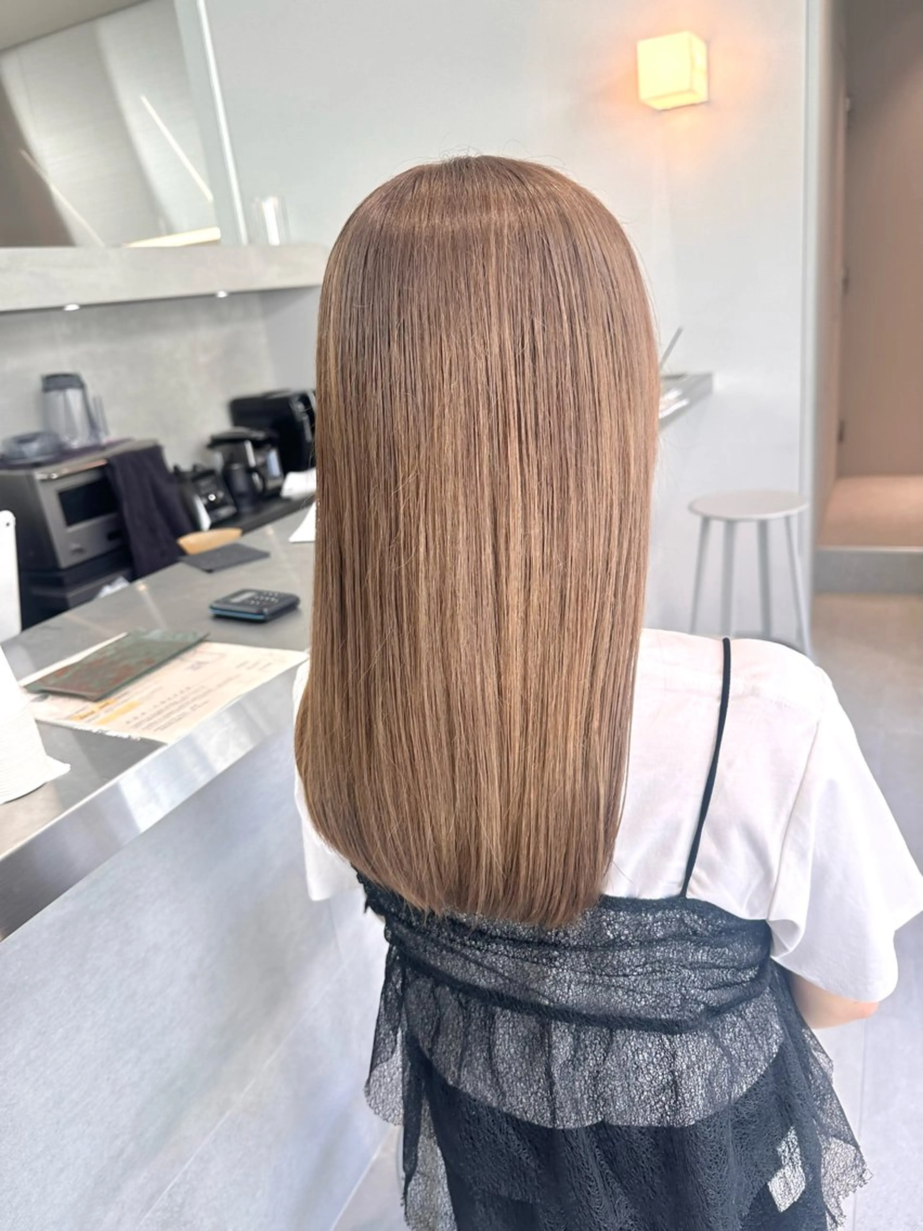 ロング カラー 伸ばしかけ 髪質改善 トリートメント カット ヘアカラー トリートメント 染谷 遥花のヘアスタイル