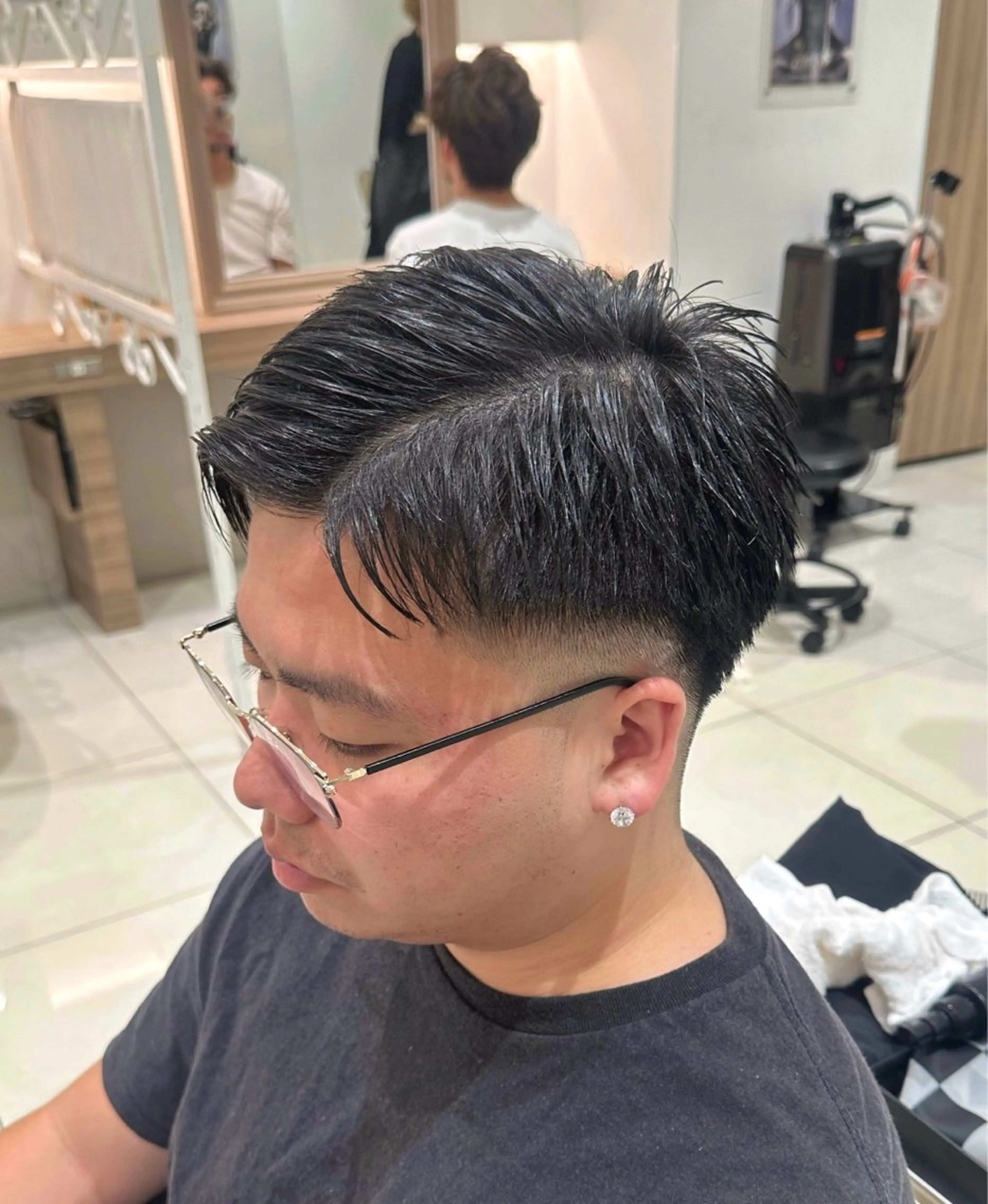 ショート メンズ フェードカット メンズパーマ カット Ash 八王子店 パーマ特化‪‪ユージのヘアスタイル