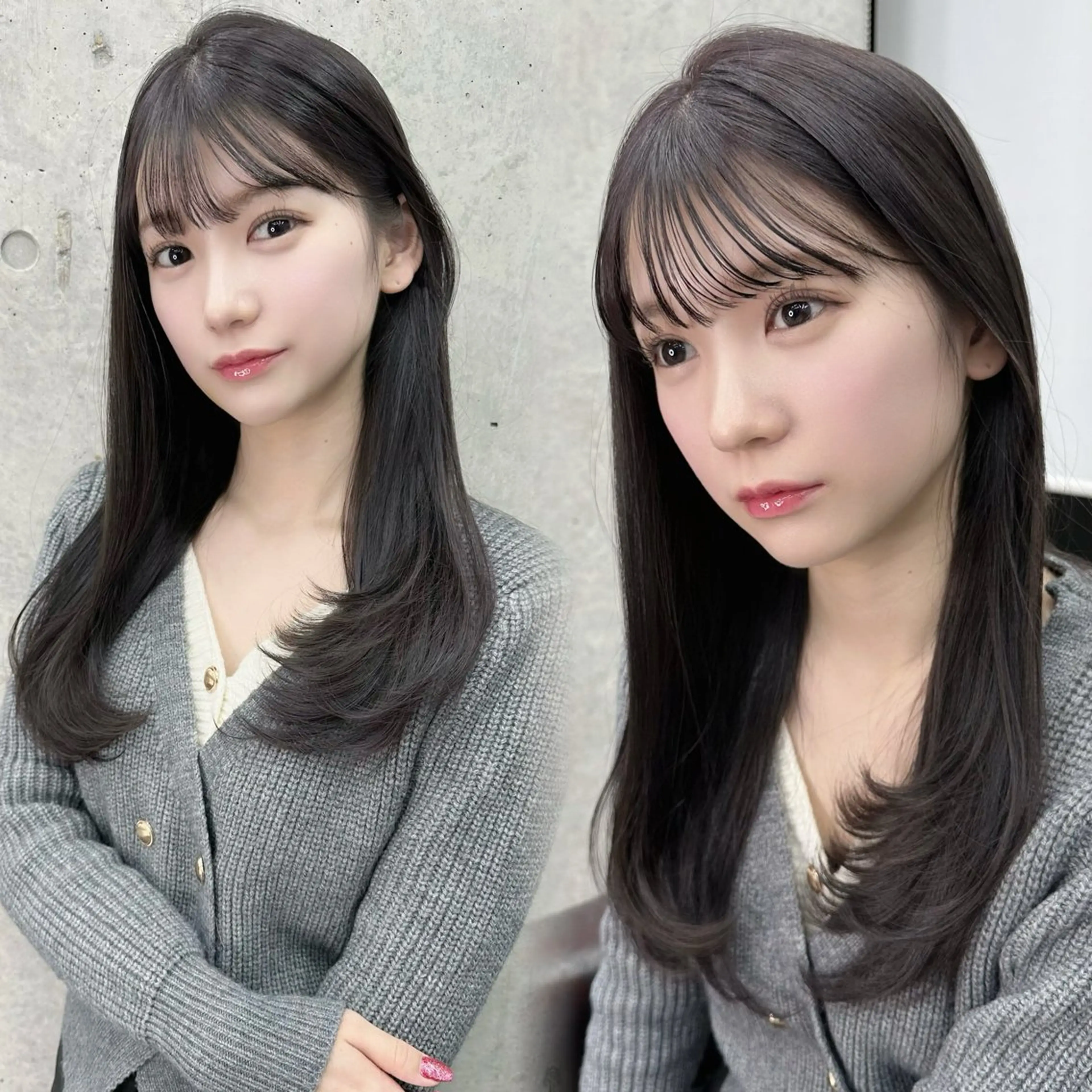 ロング ロングレイヤー くびれヘア 顔まわりレイヤー 韓国風ヘア レイヤーカット カット トリートメント 韓国風/ワンホンヘア 髪質改善/MaCoのヘアスタイル