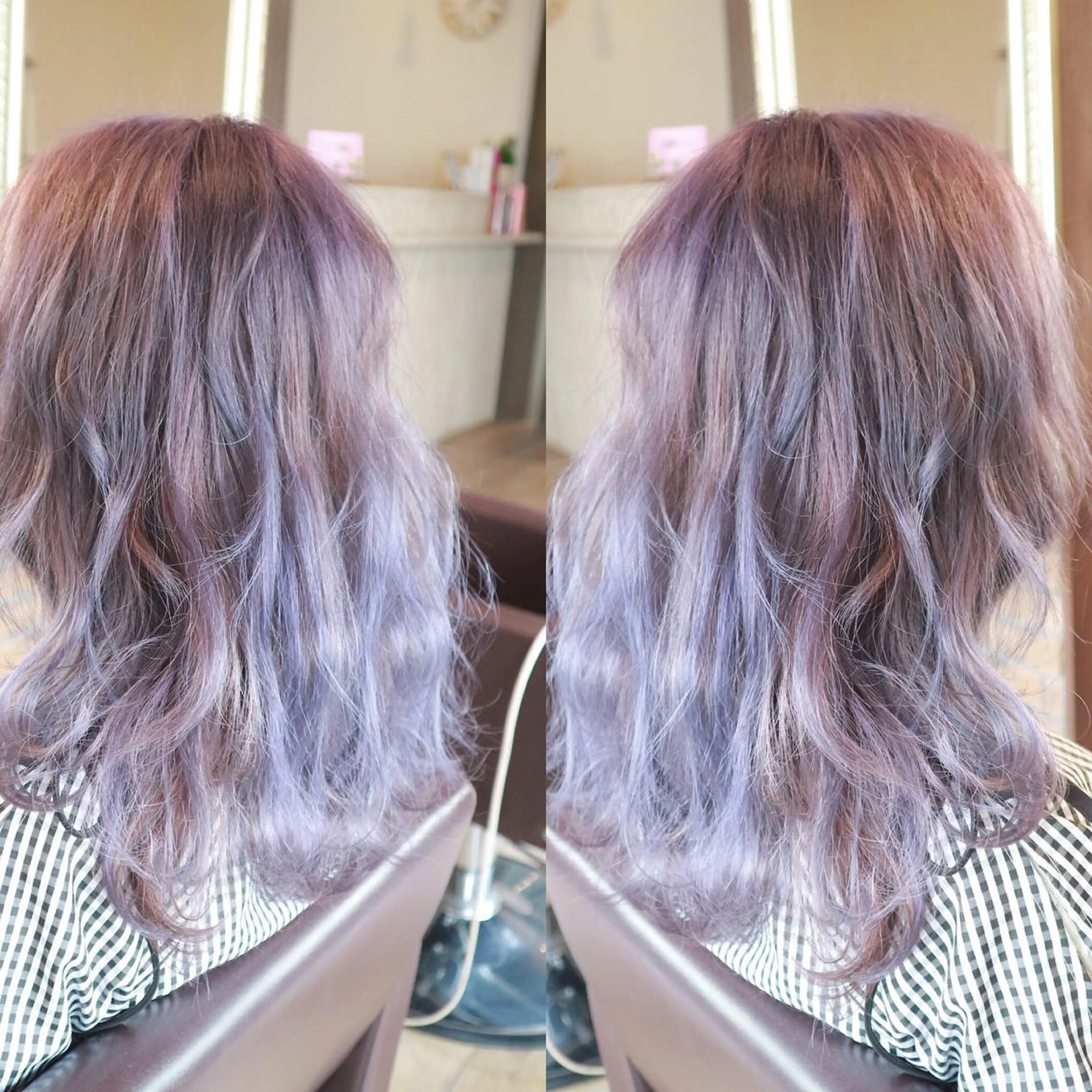 ミディアム カラー グレージュ カット ヘアカラー トリートメント JIL BLAN 京都のヘアスタイル