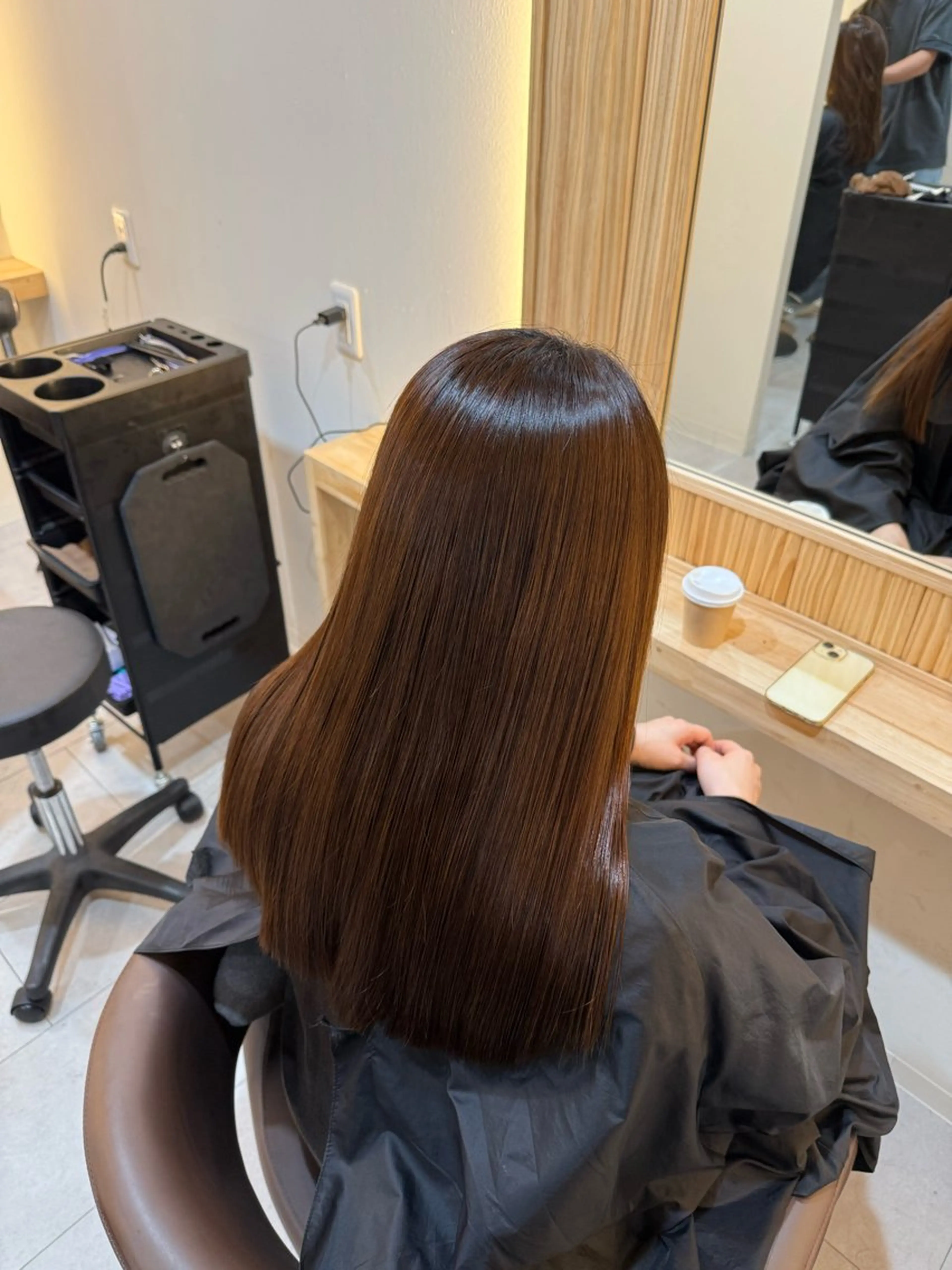 ロング 縮毛矯正 トリートメント attrait南堀江所属・絹髪矯正髪質改善 KAISEIのヘアスタイル
