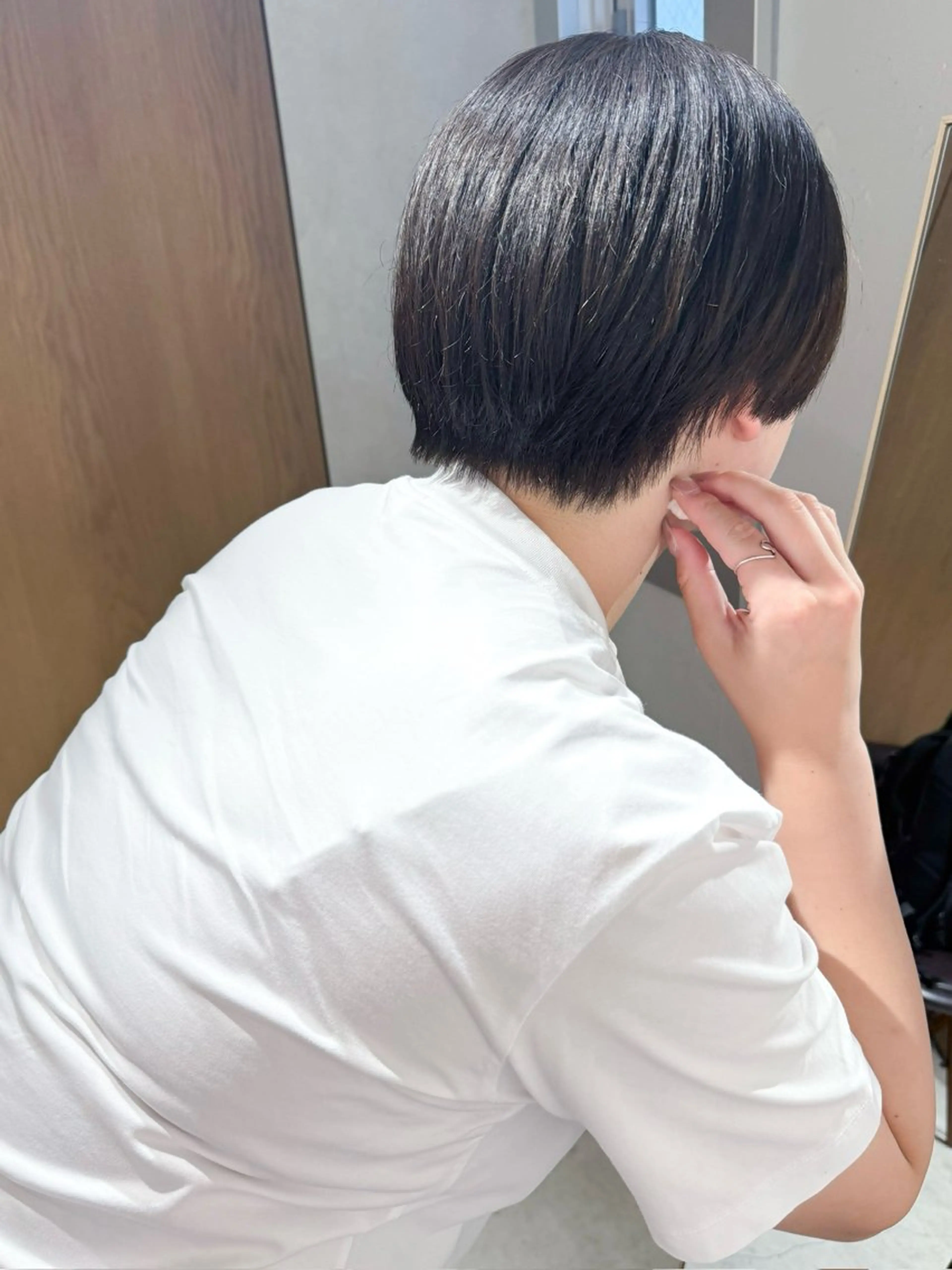 ショート カット ぷつっとボブ/ 縮毛矯正 久保田彩菜のヘアスタイル
