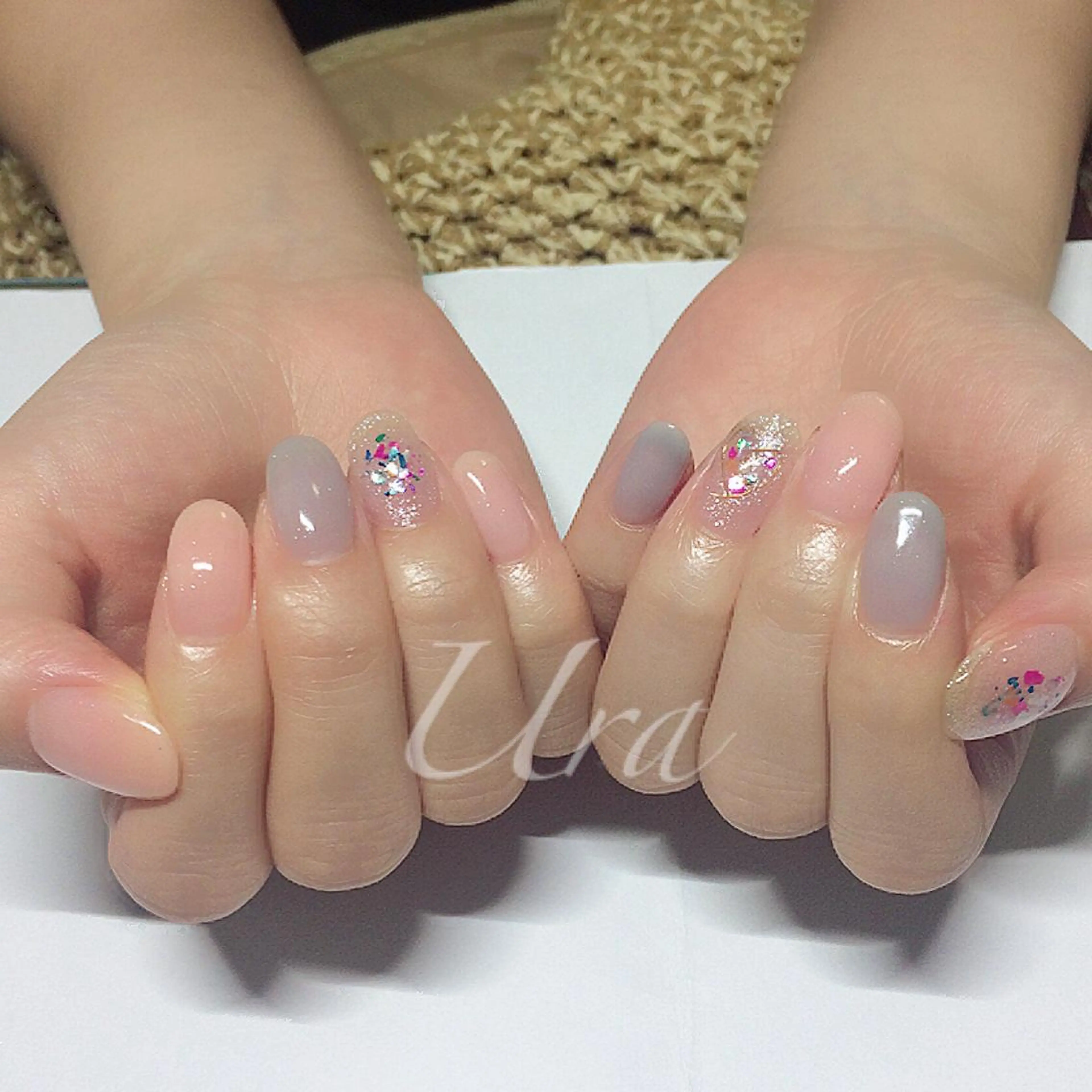 ネイル ピンク ピンクベージュ UrakoNail 《nail》のネイルデザイン