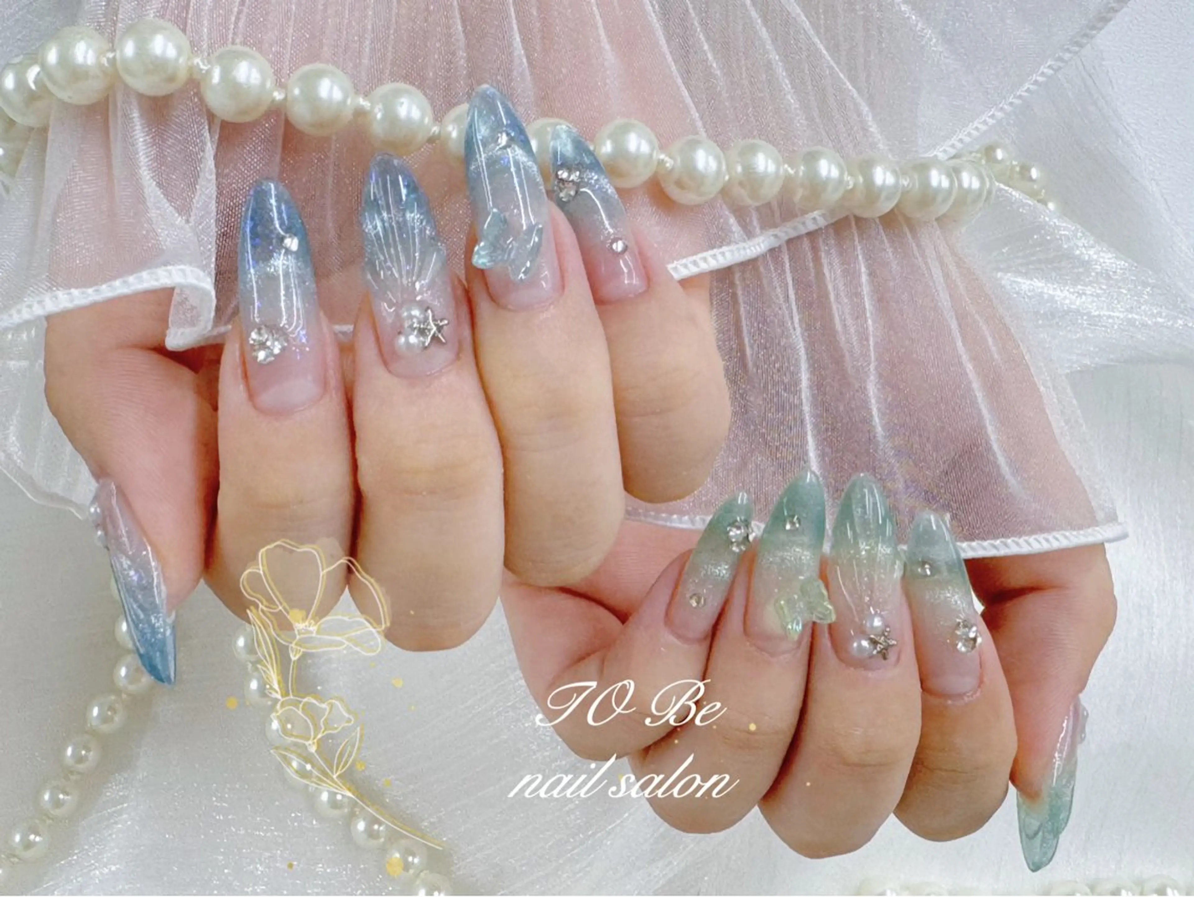 ロング ハンドネイル nail salon to be所属・Nail Salon To Be珈月のネイルデザイン