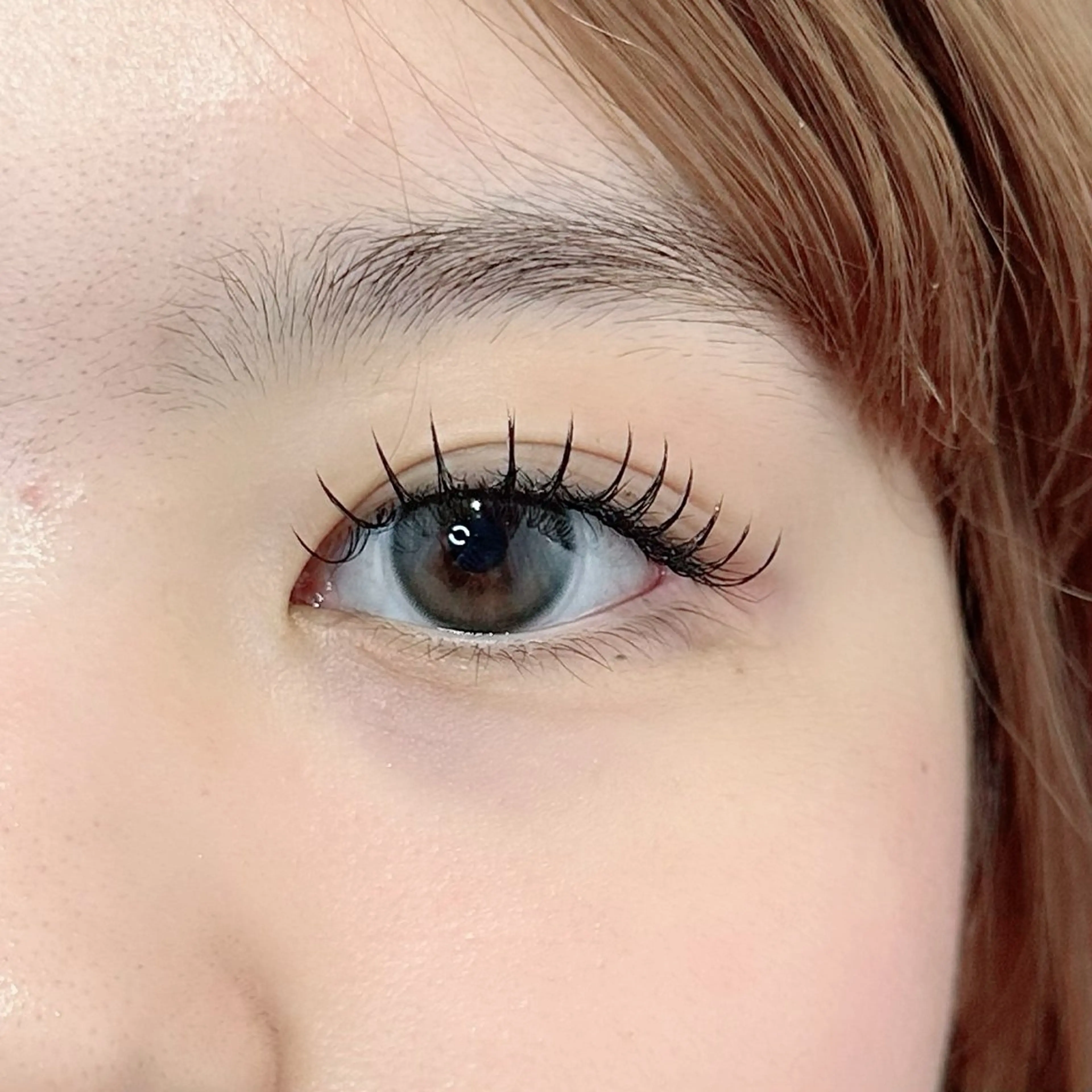 マツエクモデル (オフ無し)フラットラッシュ120本の写真