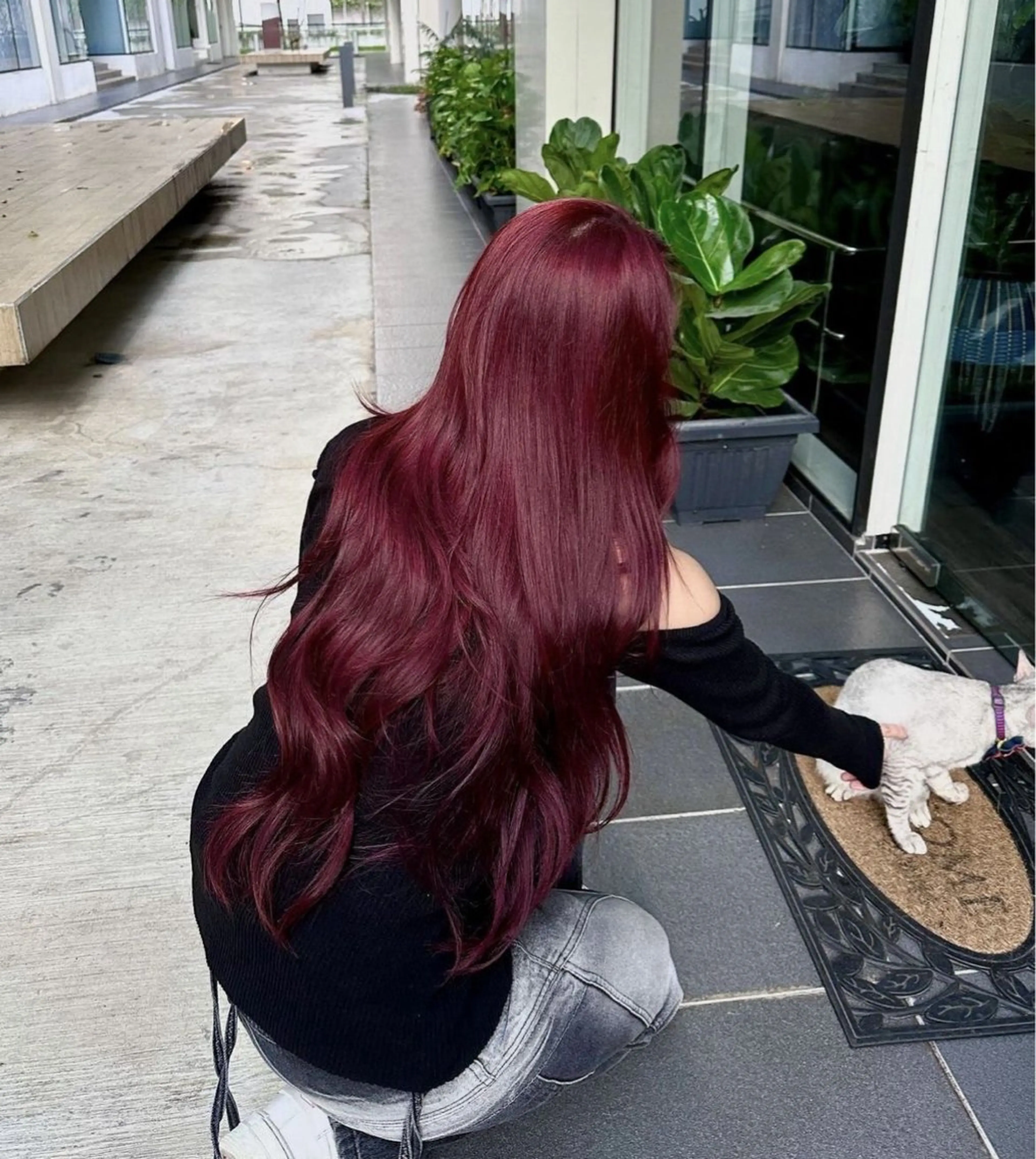 ロング カラー カット ヘアカラー トリートメント 🥀ワンホン風暖色 カラーRISA🥀のヘアスタイル