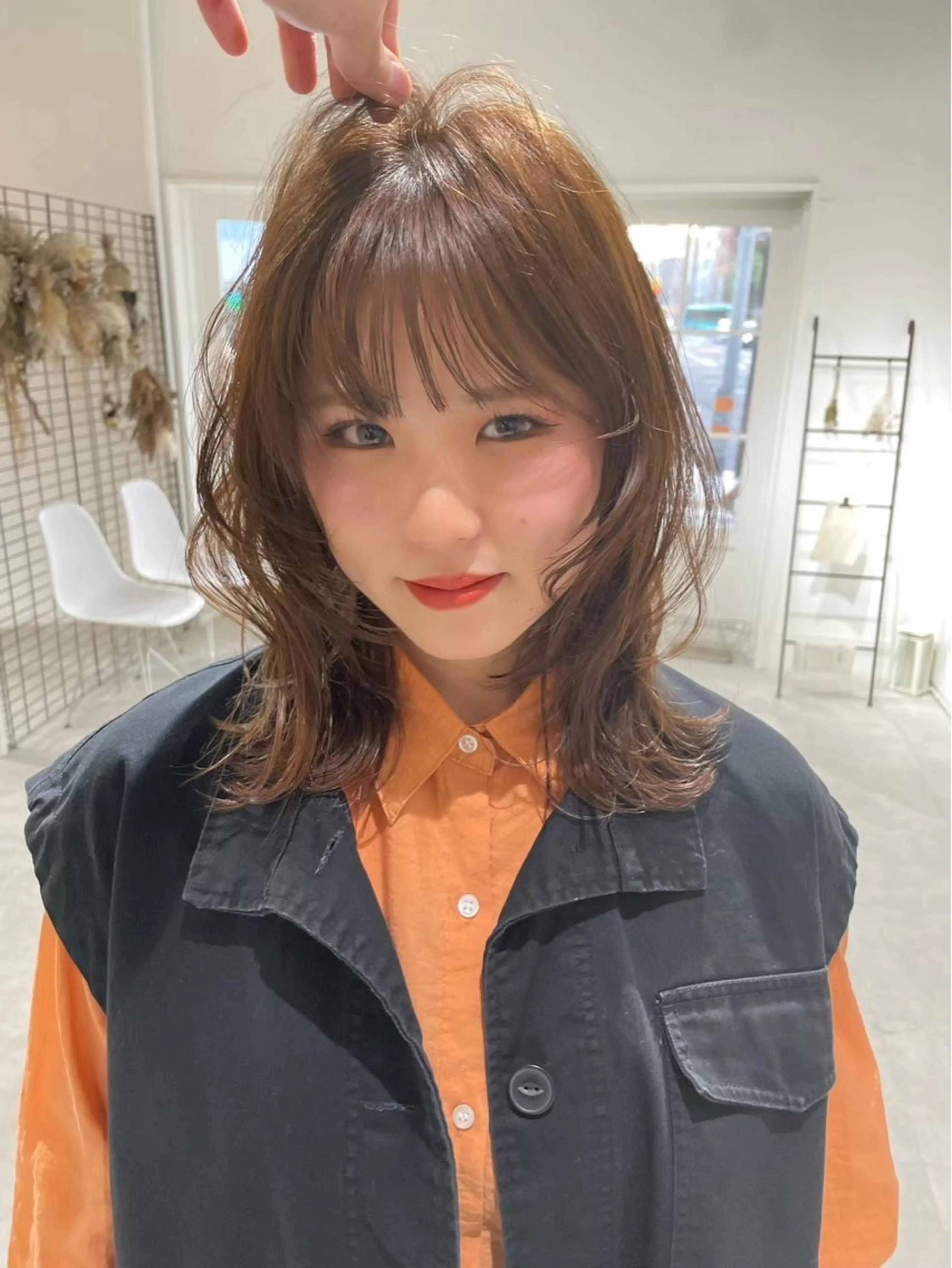 ミディアム juve.別府店所属・ショート/ボブ ハイライト/Lucaのヘアスタイル