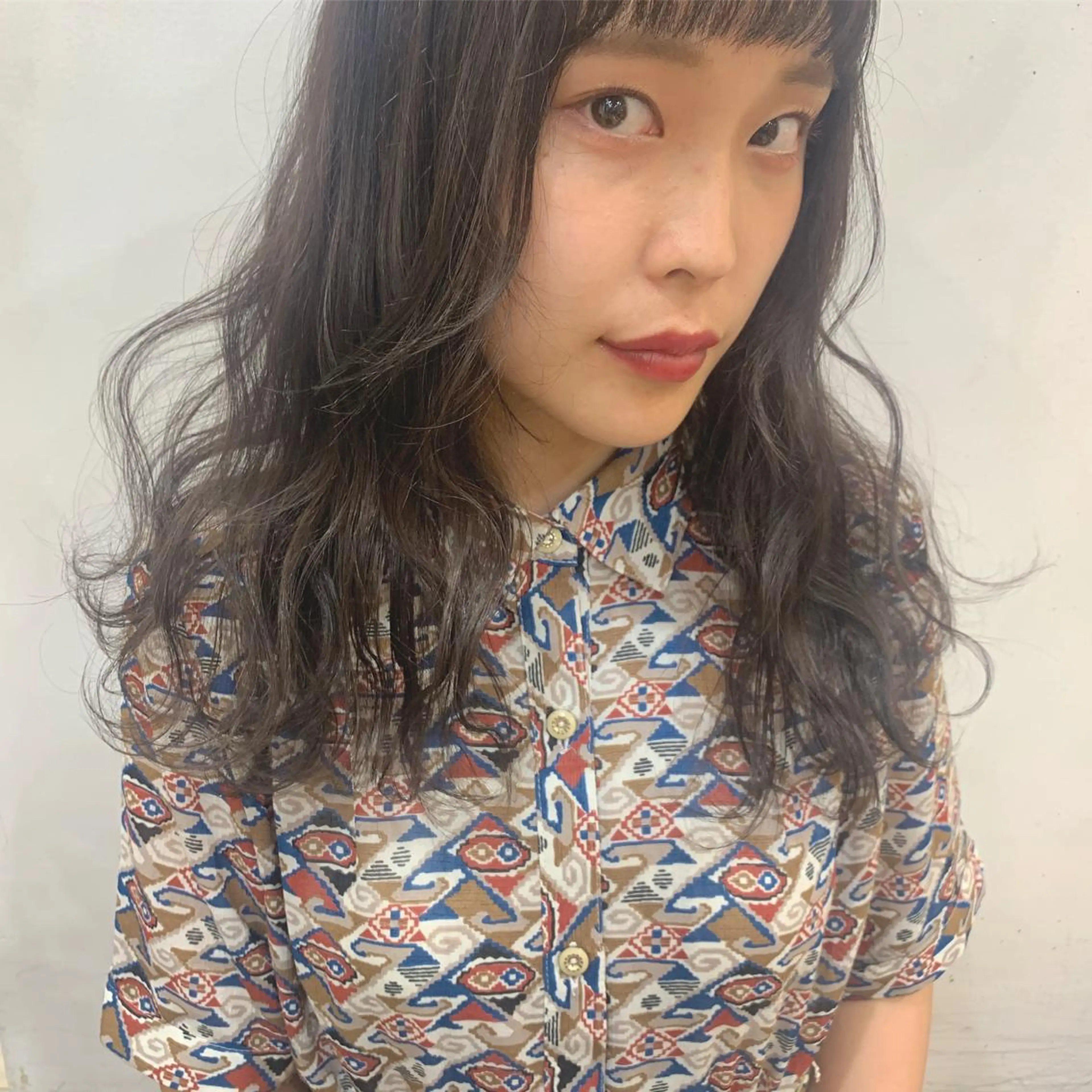 ロング カラー パーマ ヘアアレンジ 透明感color 🥣suzunaのヘアスタイル