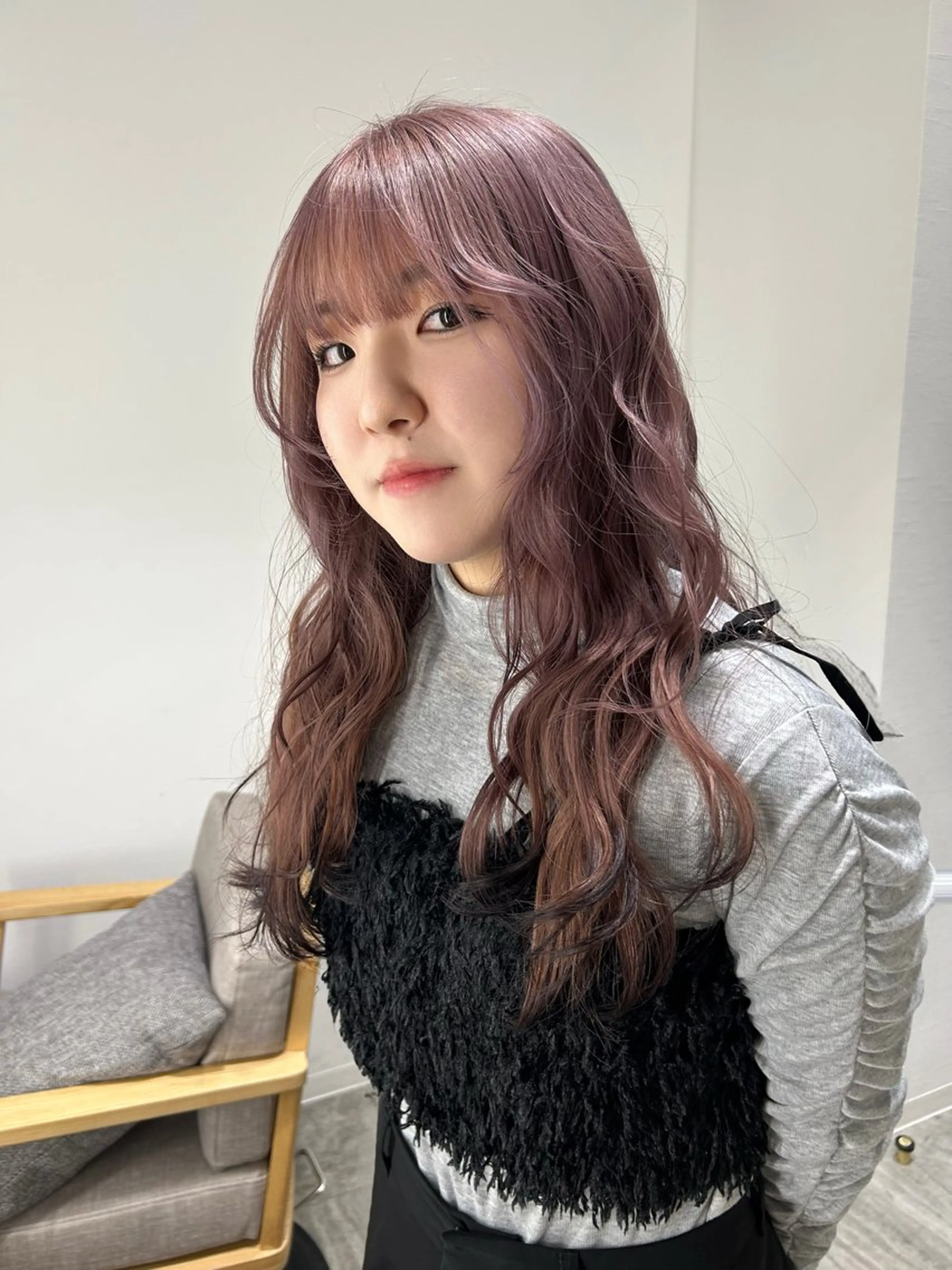 ロング カラー 似合わせ前髪/ 小顔カット🎀そうのヘアスタイル