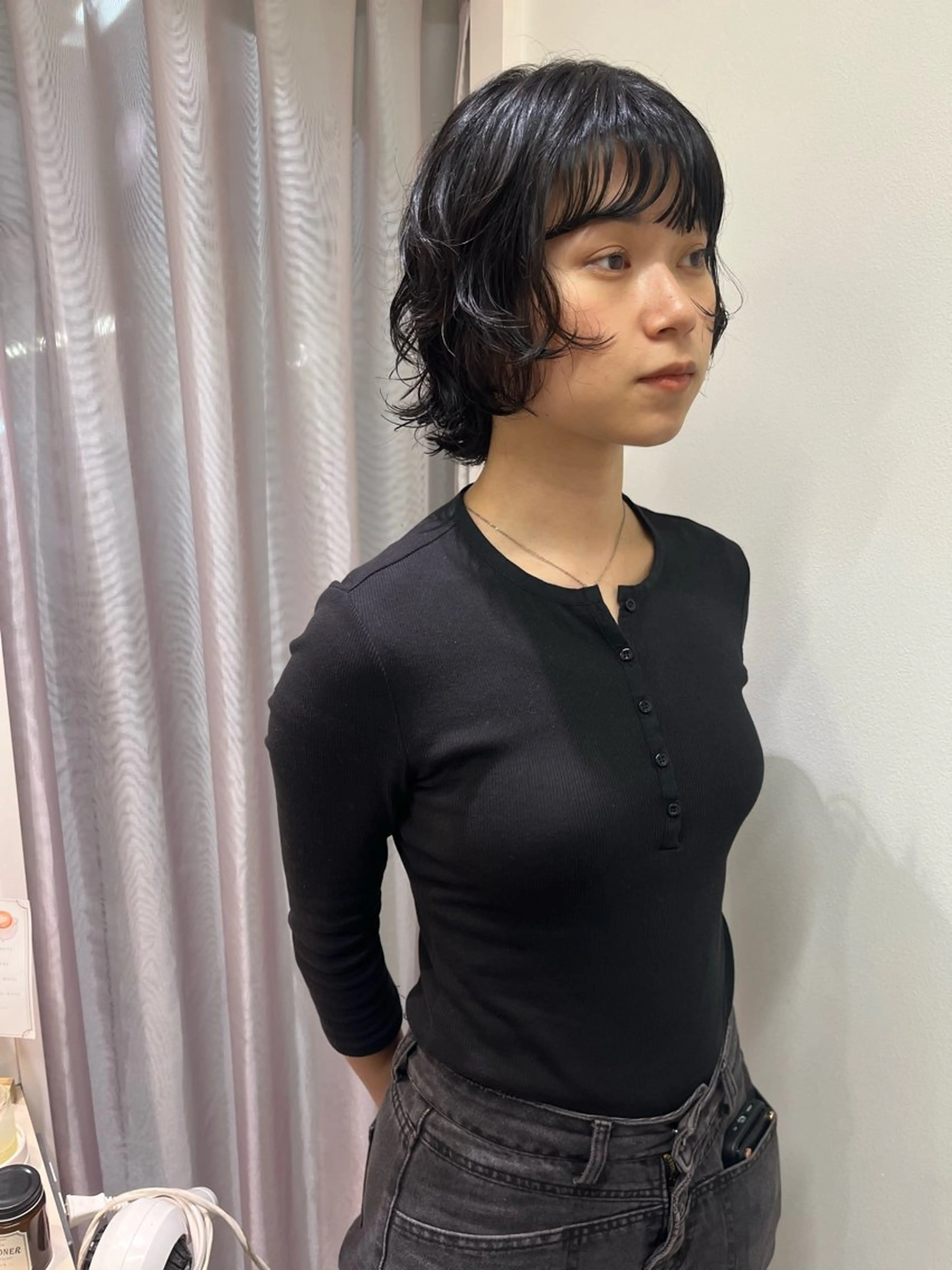 ショート パーマ カット パーマ トリートメント 松村 澪里のヘアスタイル