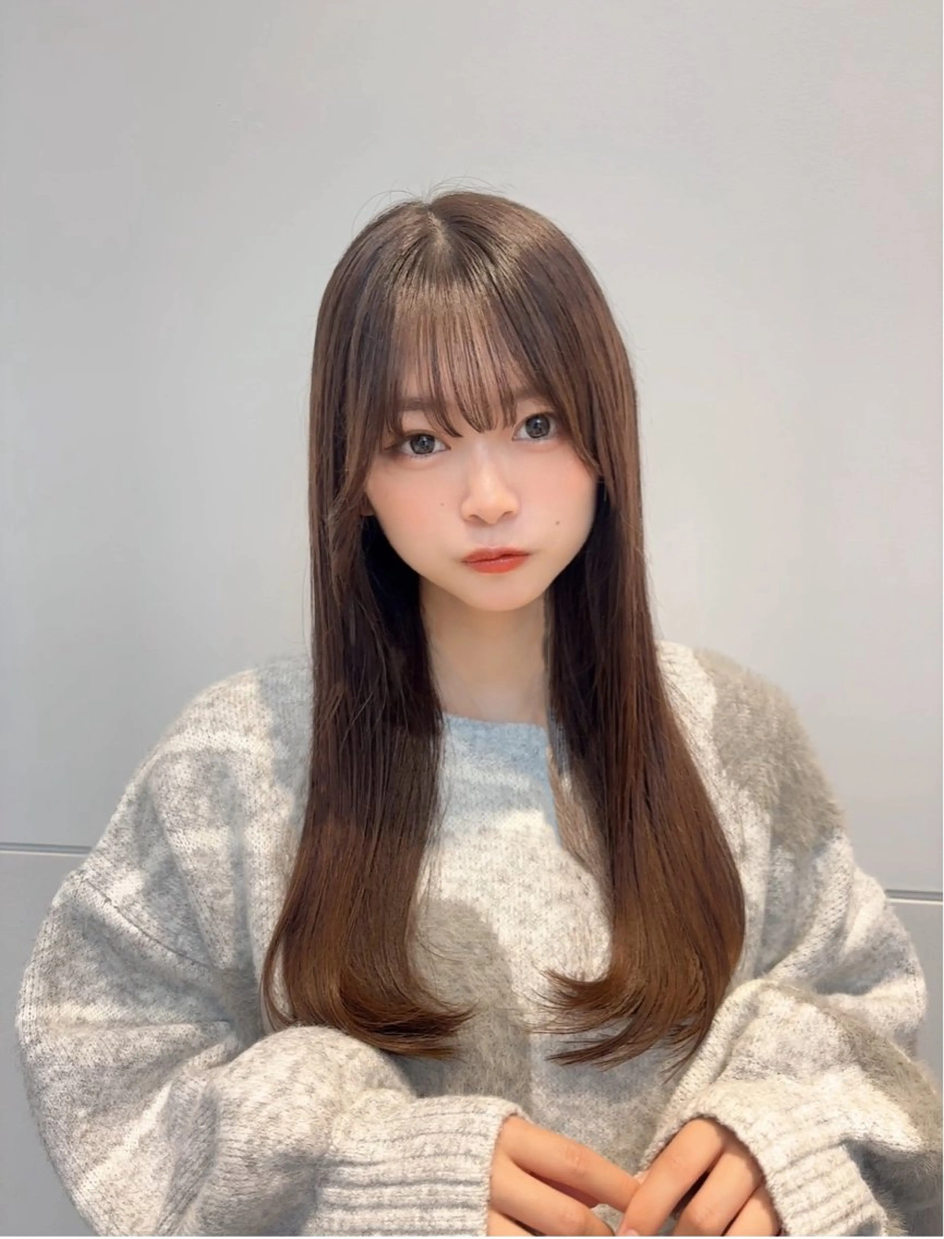 ロング カラー パーマ ショコラグレージュ グレージュ 顔まわりレイヤー 顔周りカット レイヤーカット カット ヘアカラー 縮毛矯正 トリートメント 🍀最上級の美髪👑 髪質改善🍀英司のヘアスタイル