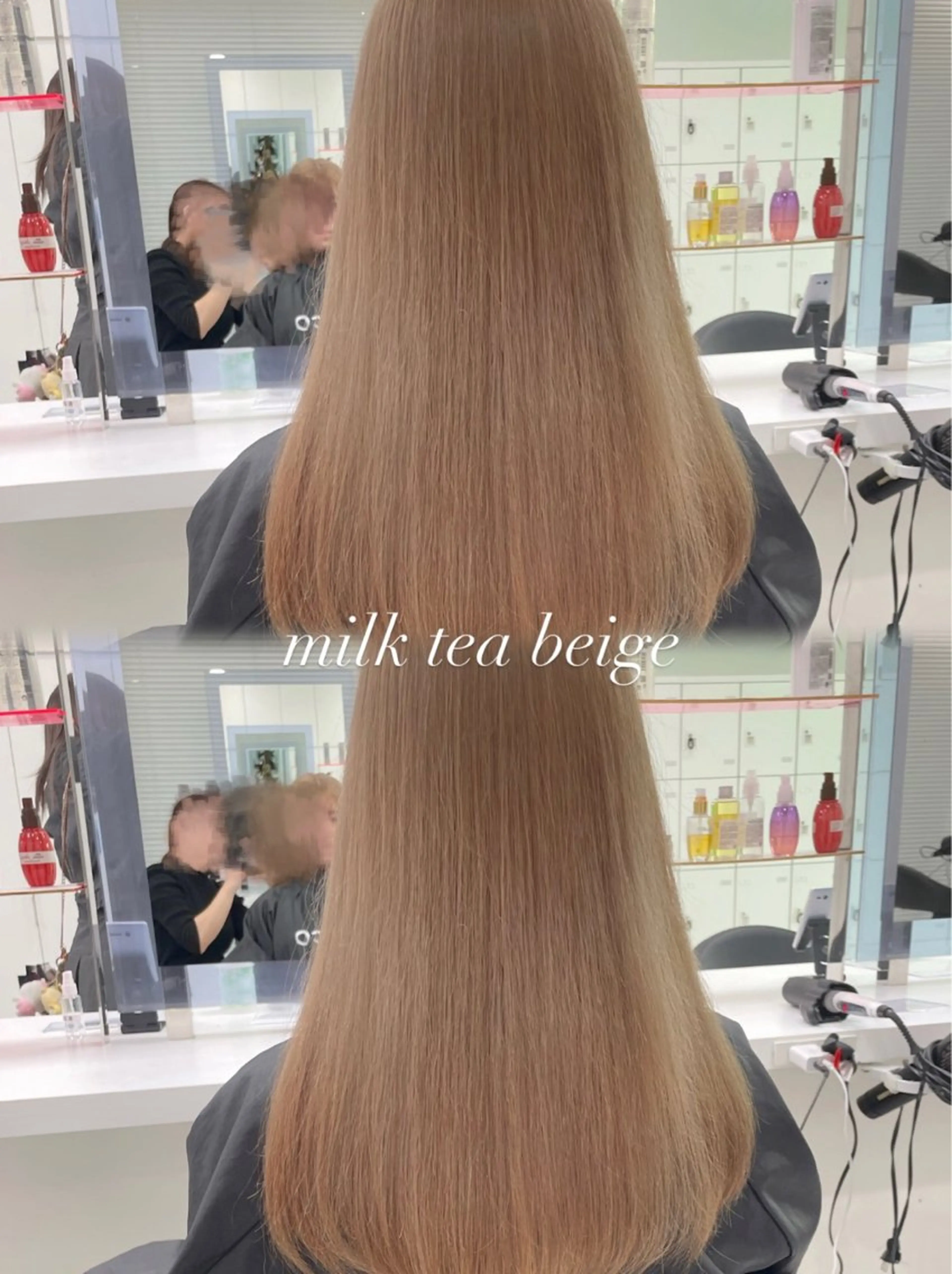 セミロング カラー ヘアアレンジ ヘアカラー トリートメント ヘッドスパ nana【艶髪】/ 顔まわり/縮毛矯正のヘアスタイル