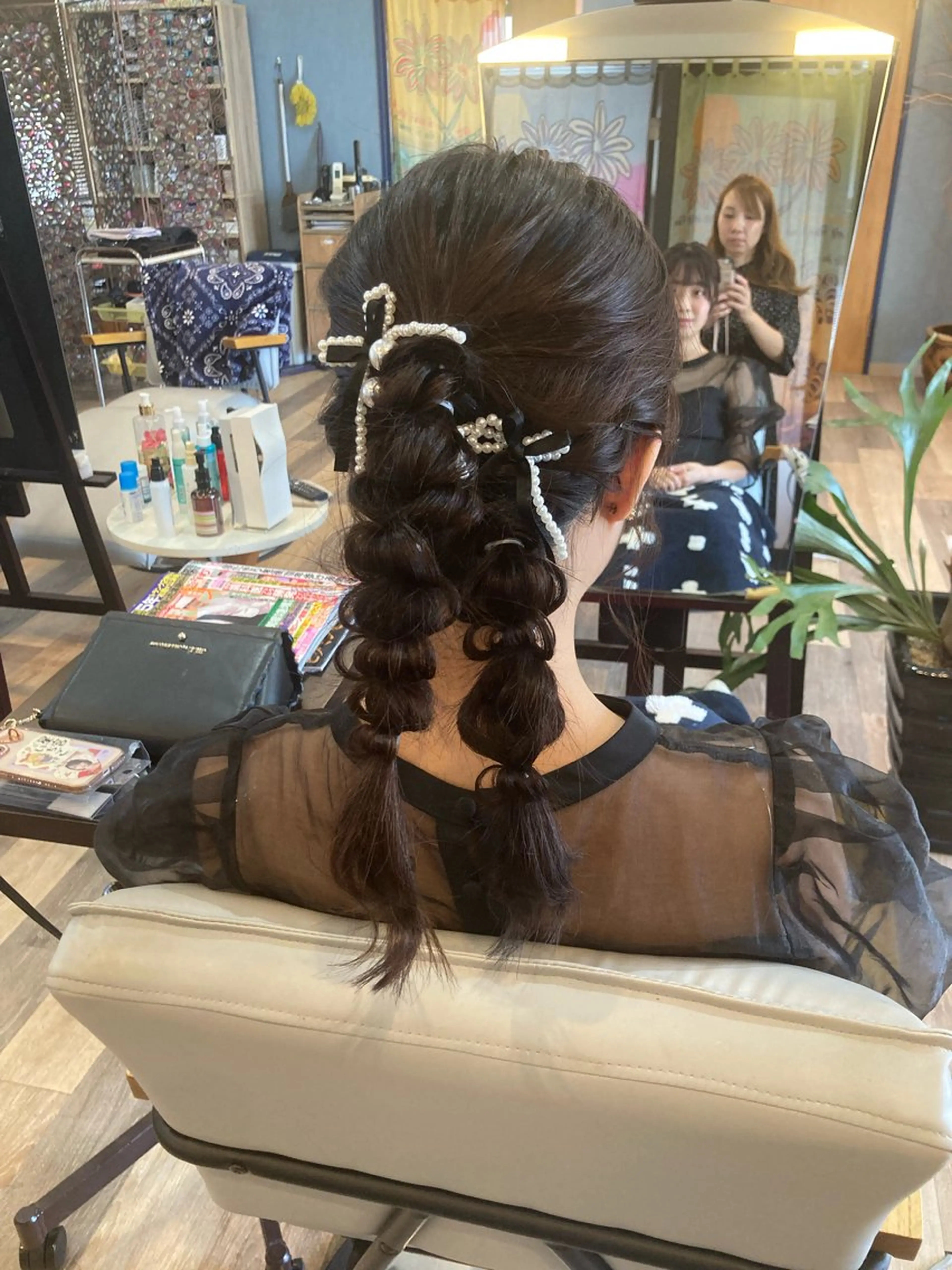 セミロング ヘアセット 中野 紹江のヘアスタイル