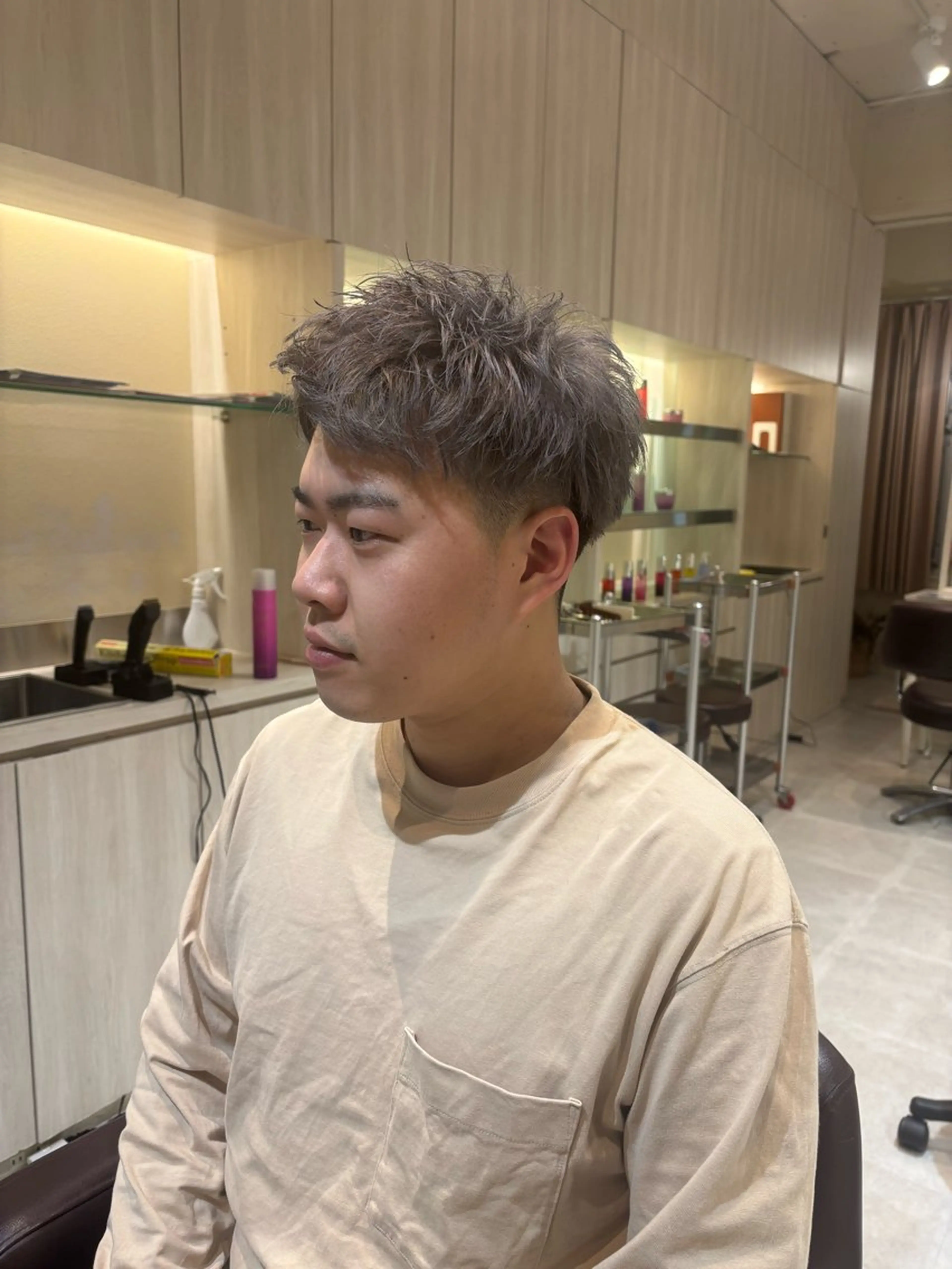 ショート カラー メンズ グレージュ hairdressing salon　mulum所属・代表Masa 久屋大通駅30秒のヘアスタイル