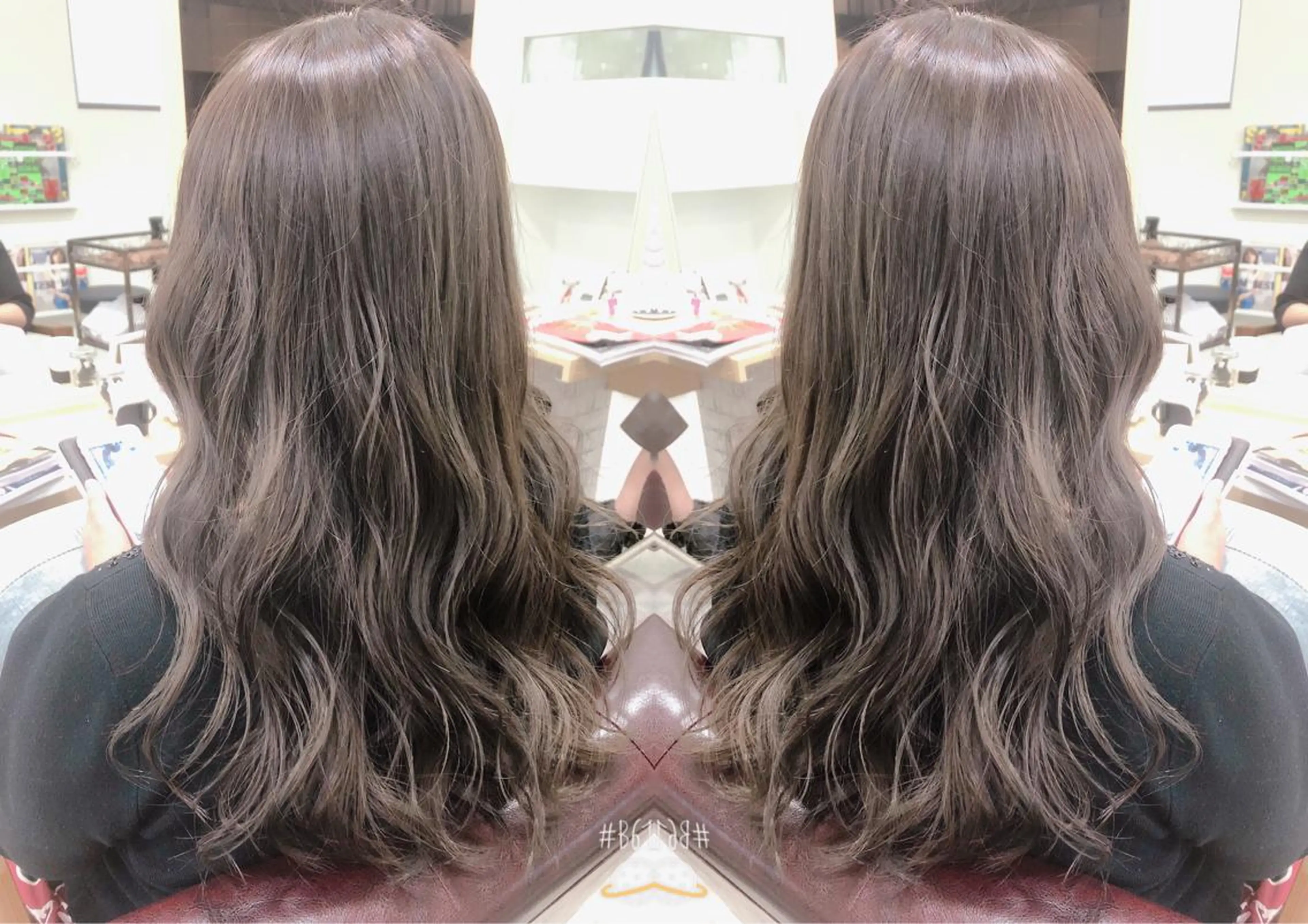 ロング カラー グレージュ ハイライトカラー イルミナカラー ハイライト エイミーフセ所属・【eimee】 店長✂️TAKUMAのヘアスタイル