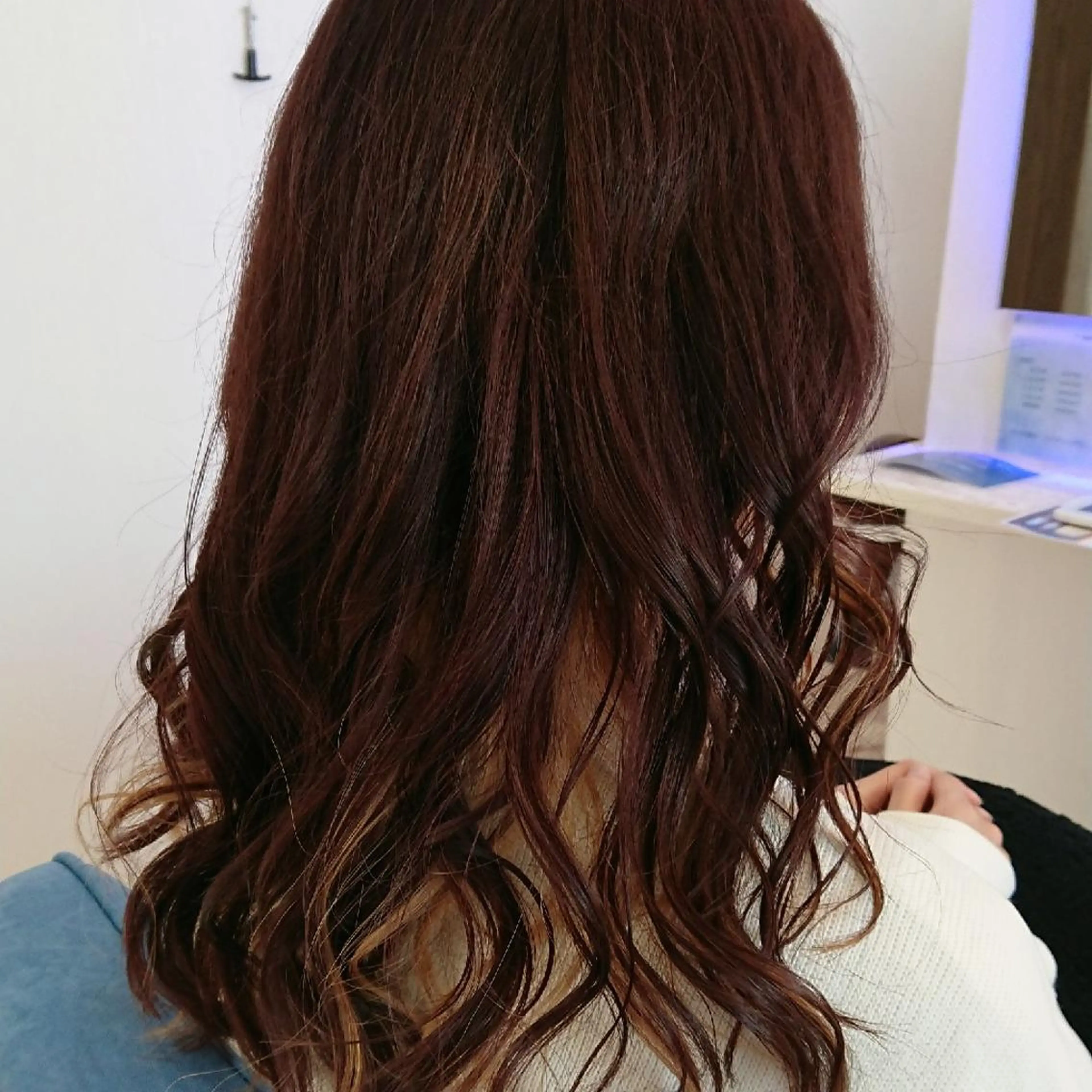 カラー セミロング ヘアアレンジ 小林 伸行のヘアスタイル