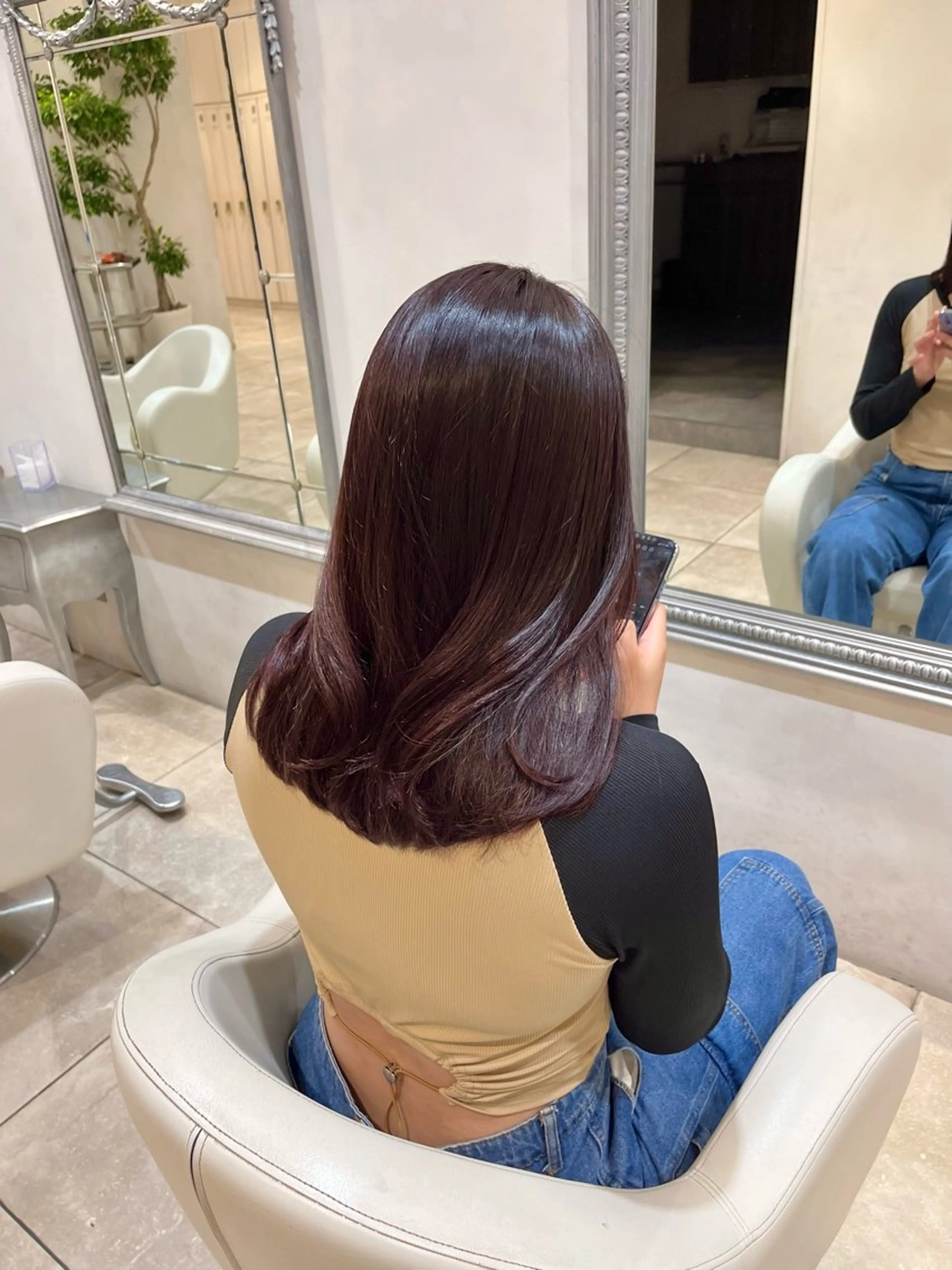 セミロング カラー 透明感カラー 🪡ｷﾀﾊﾗ　ｶﾅのヘアスタイル